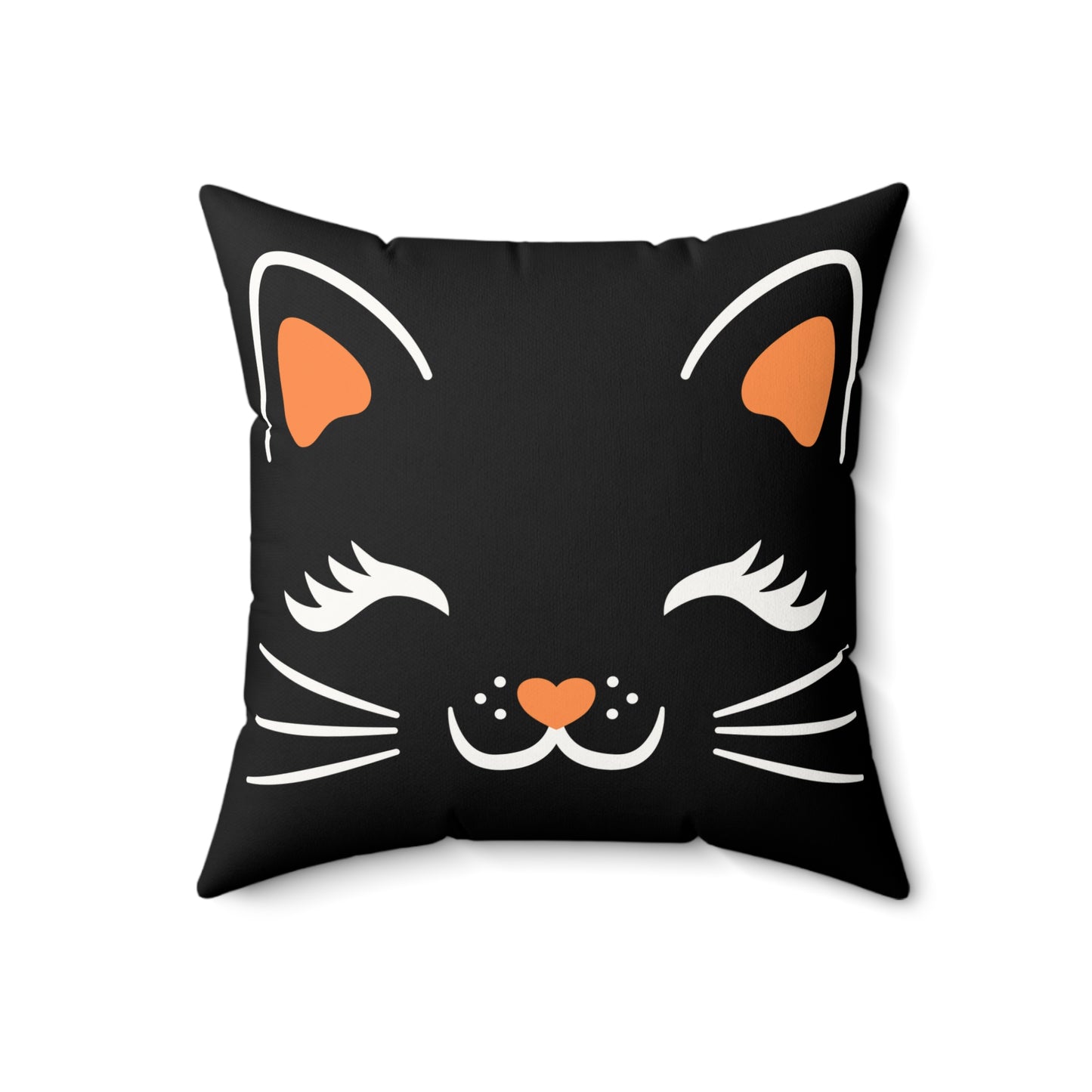 Halloween Pillow with Insert - Black Cat