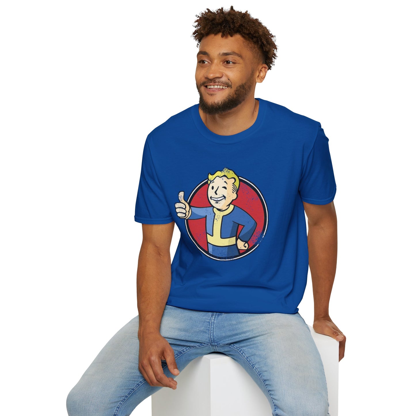 Fallout Distressed Vault Boy Unisex T-Shirt - up to 5X