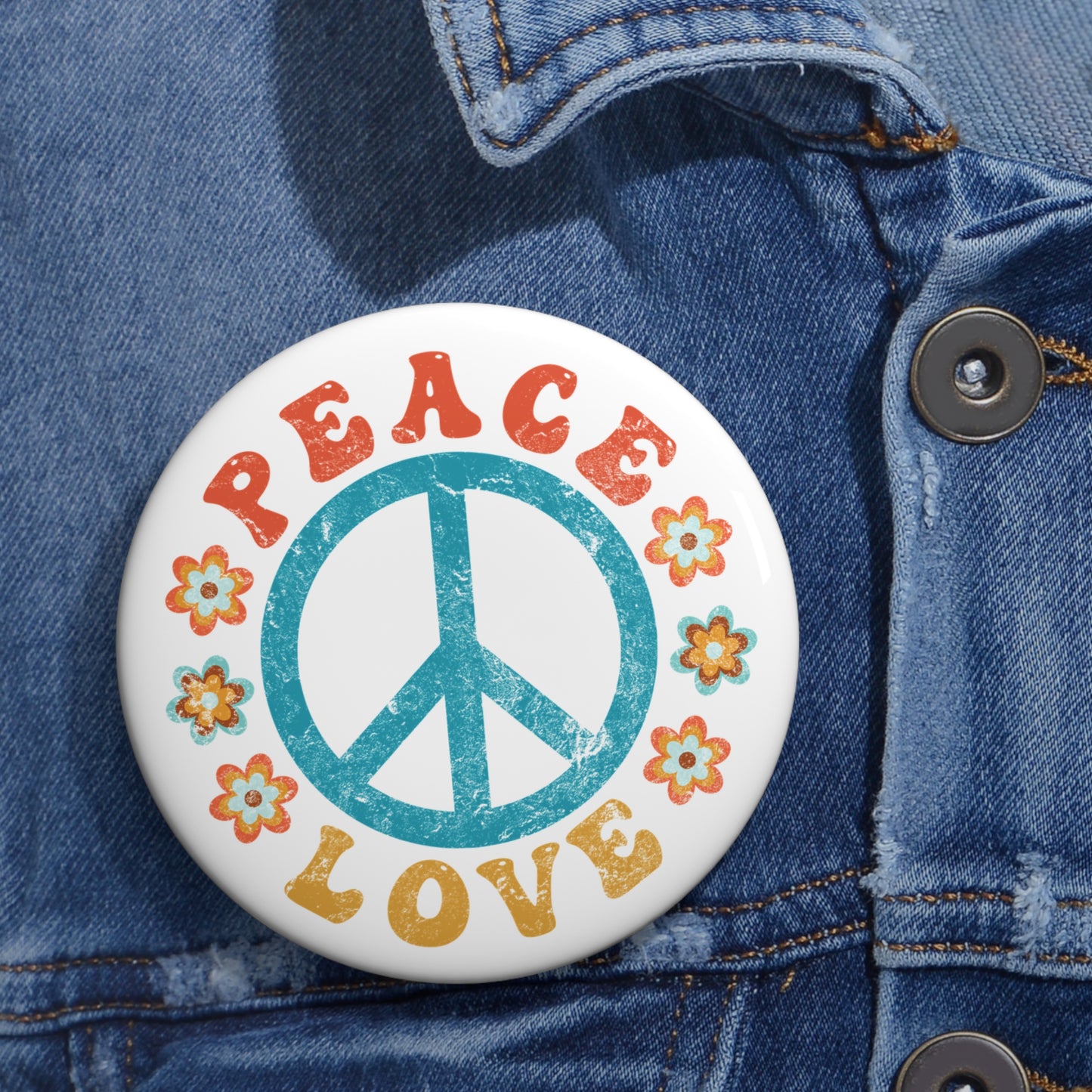 Peace & Love Pin Buttons