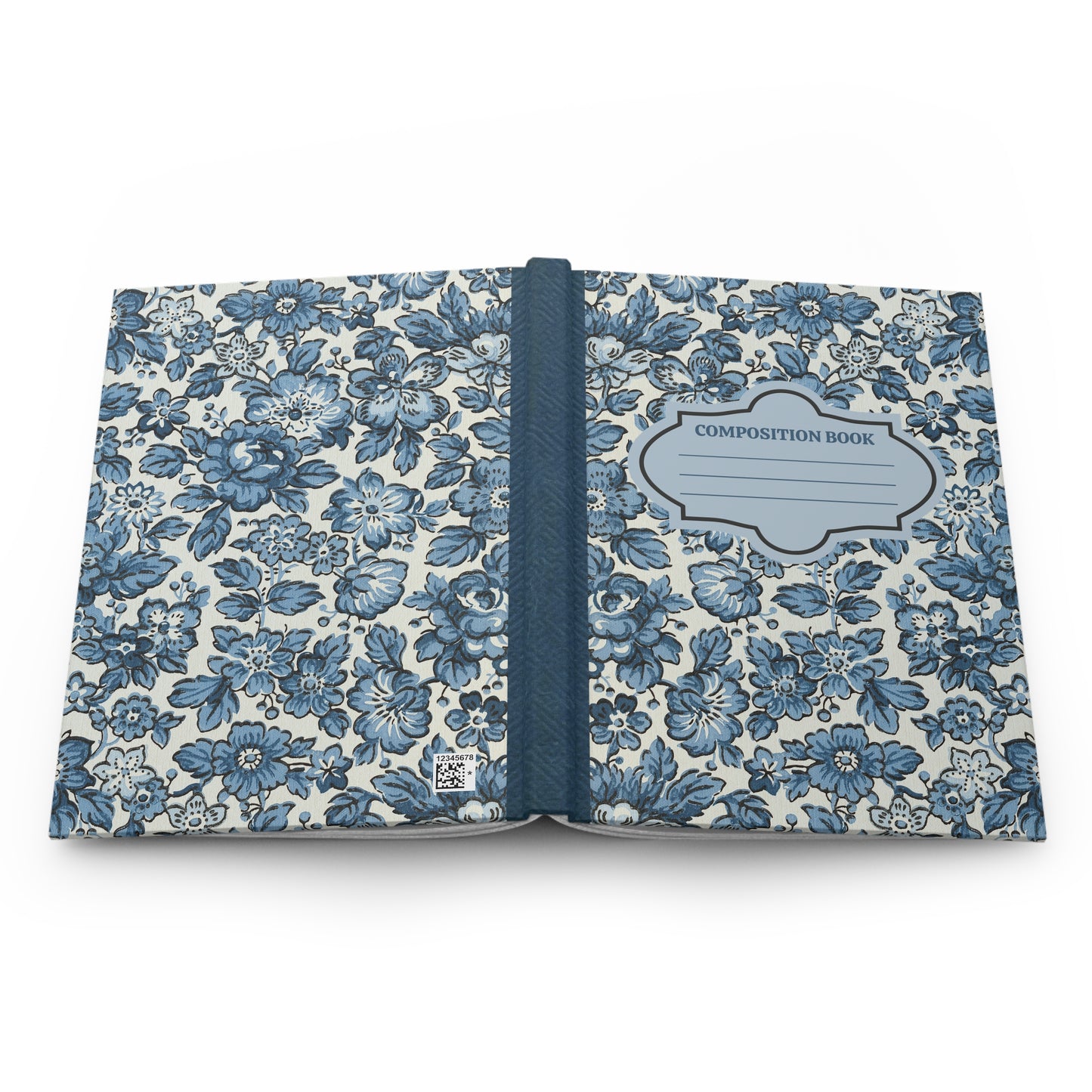 Blue Posies Hardcover Journal