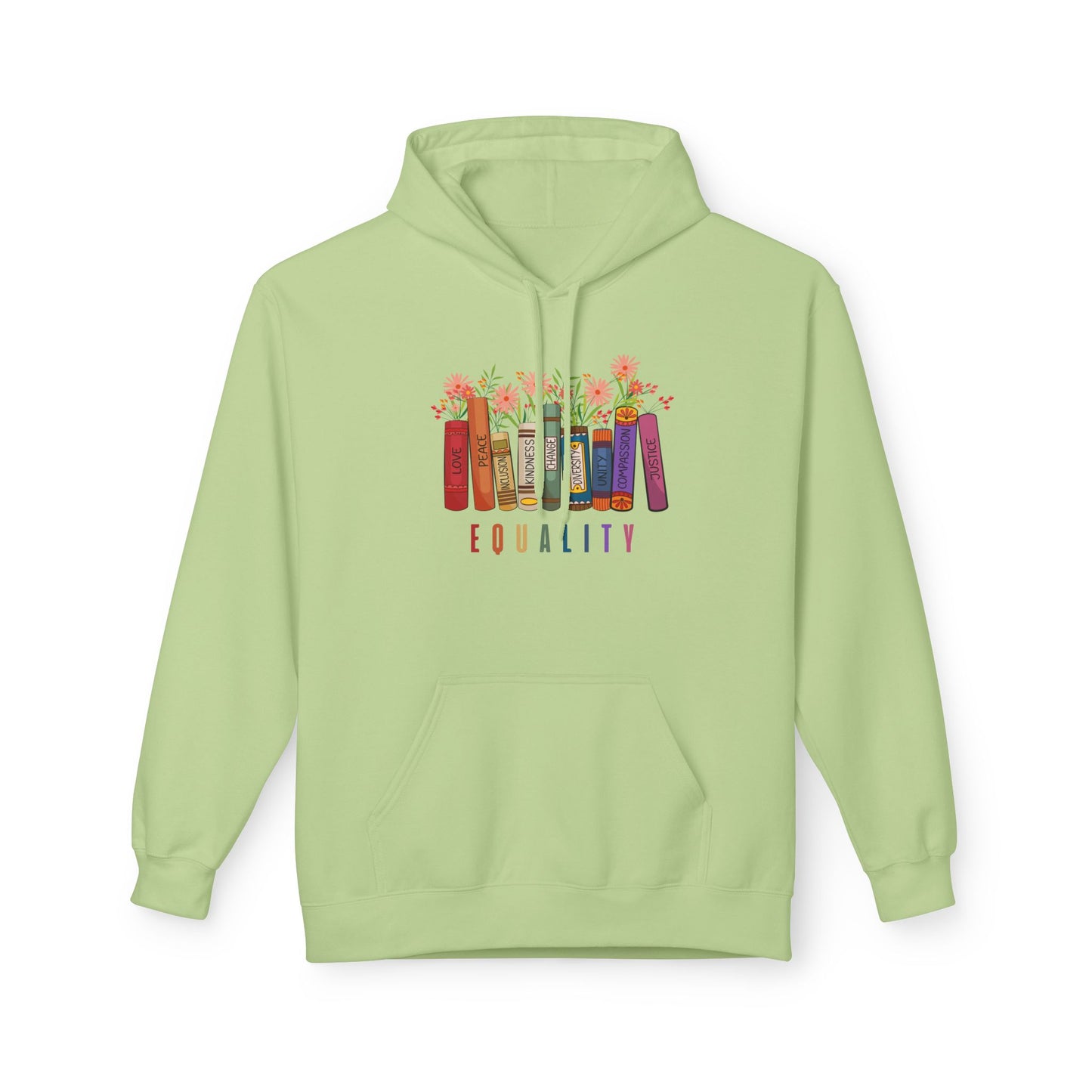 Colorful Equality Fleece Hoodie - Unisex Midweight Design
