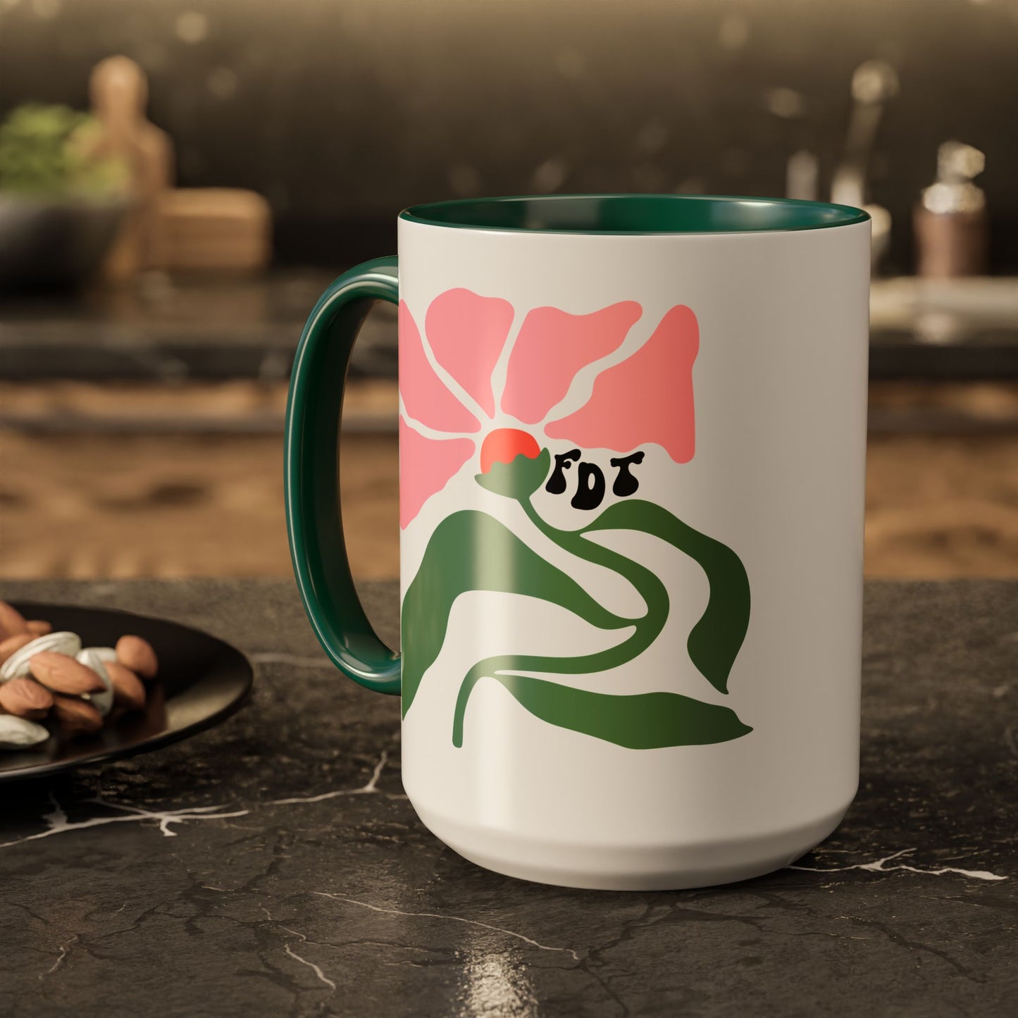 'FDT' Anti-Trump Pink Floral Ceramic Mug