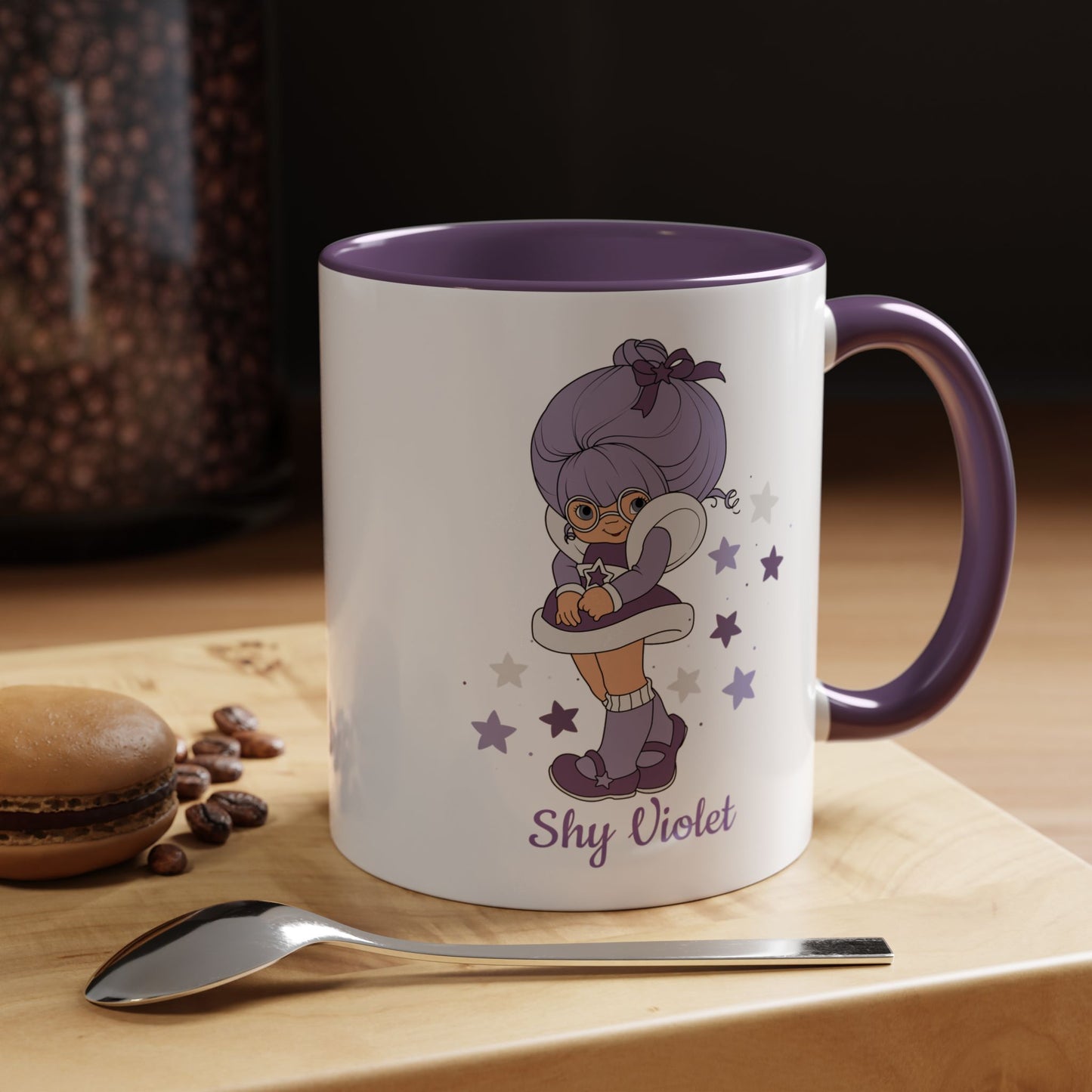 Rainbow Brite Color Kids Ceramic Mug - Shy Violet, 11oz/15oz
