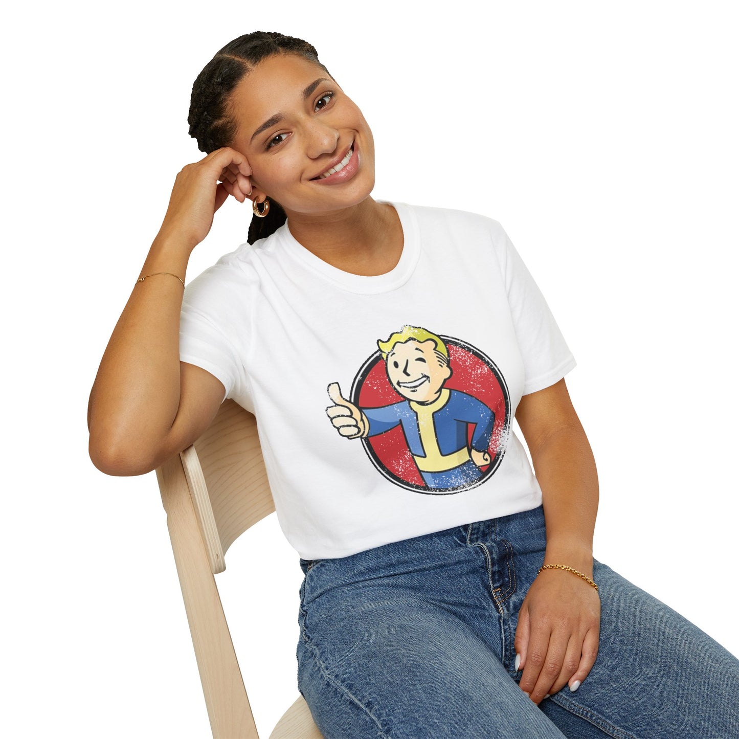 Fallout Distressed Vault Boy Unisex T-Shirt - up to 5X