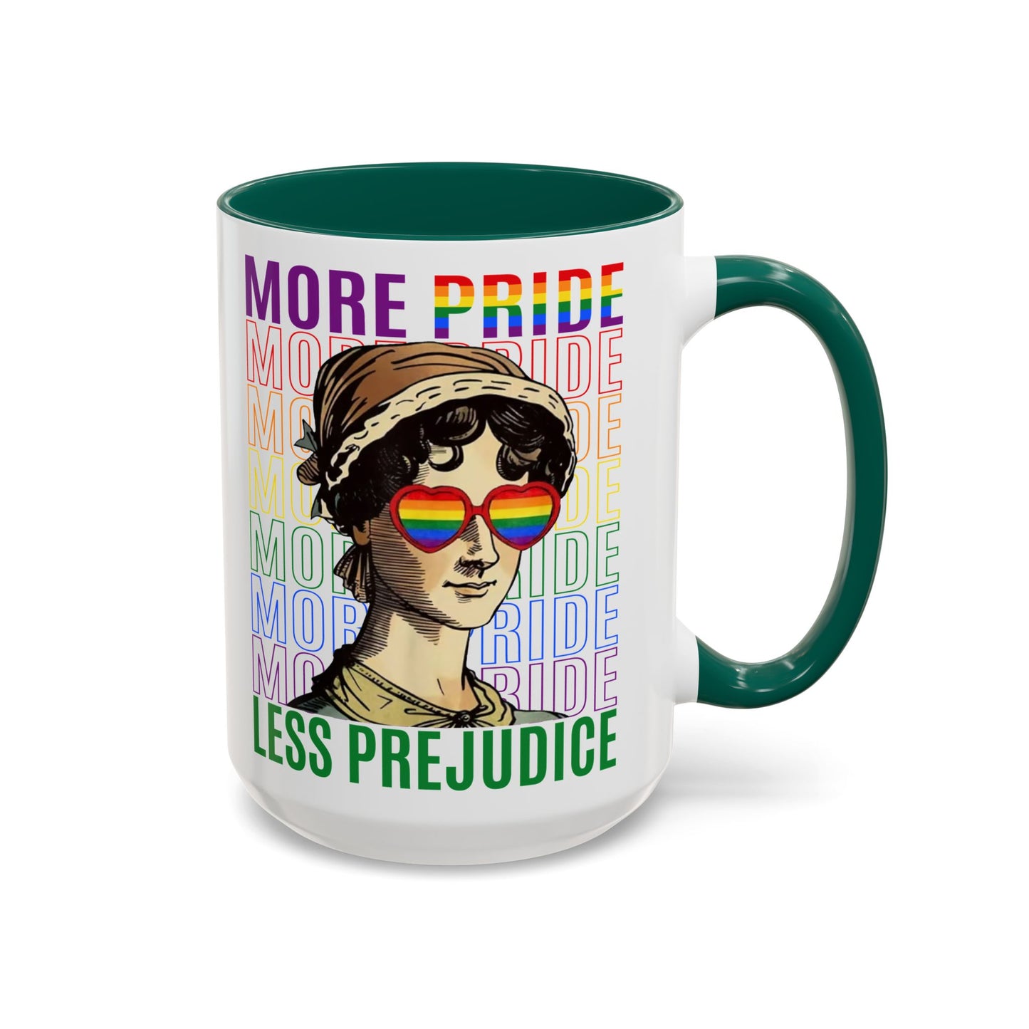 Color Accent Ceramic Mug - Jane Austen LGBTQ+