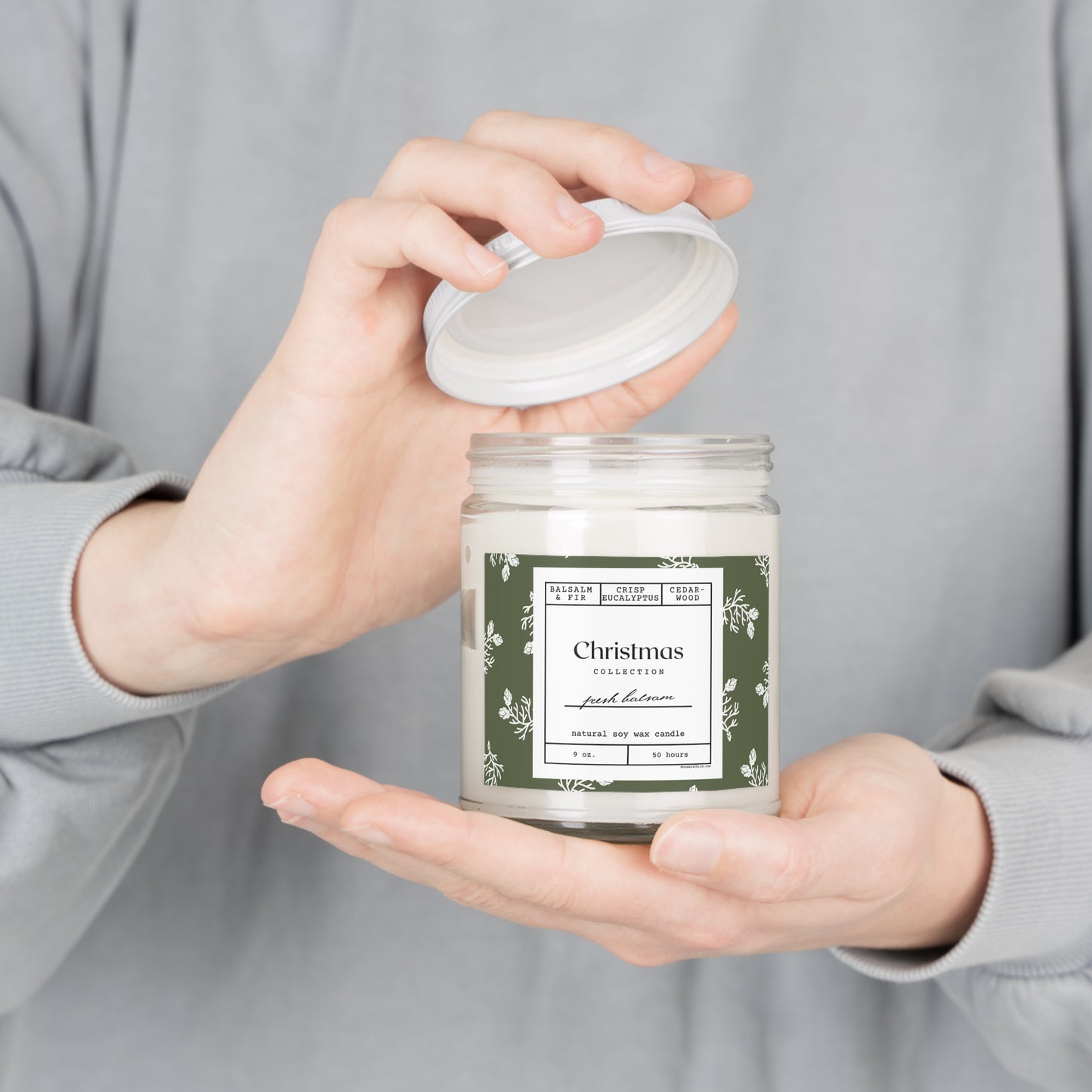 Fresh Balsam Natural Soy Candle with Lid, 9oz