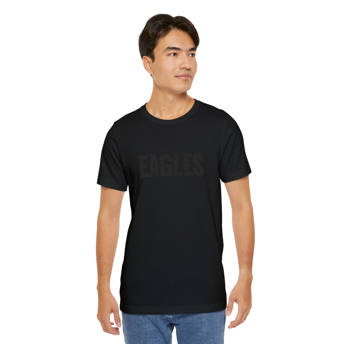 Philadelphia Eagles Tone-on-Tone Black Embroidered Tee