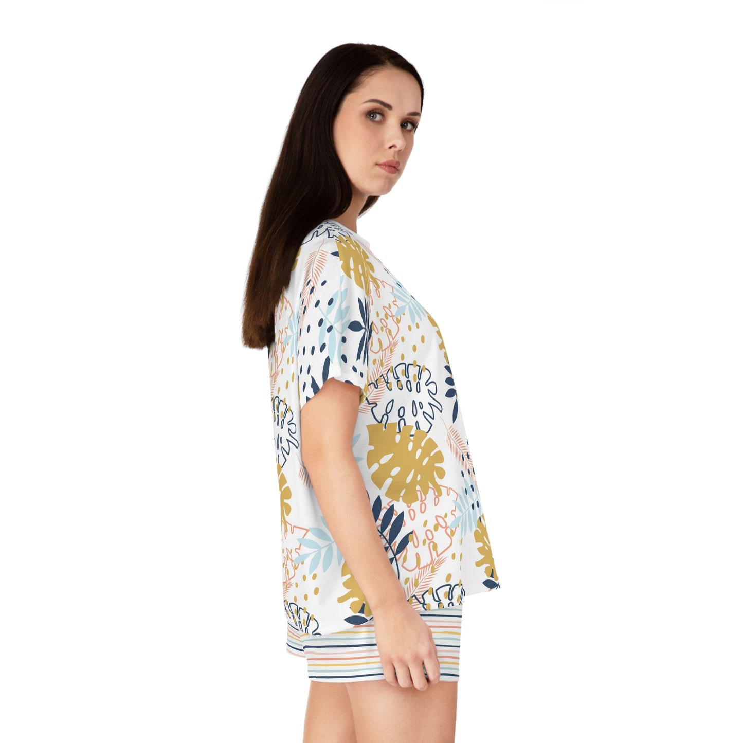 Tropical Floral Women's Short Pajama Set