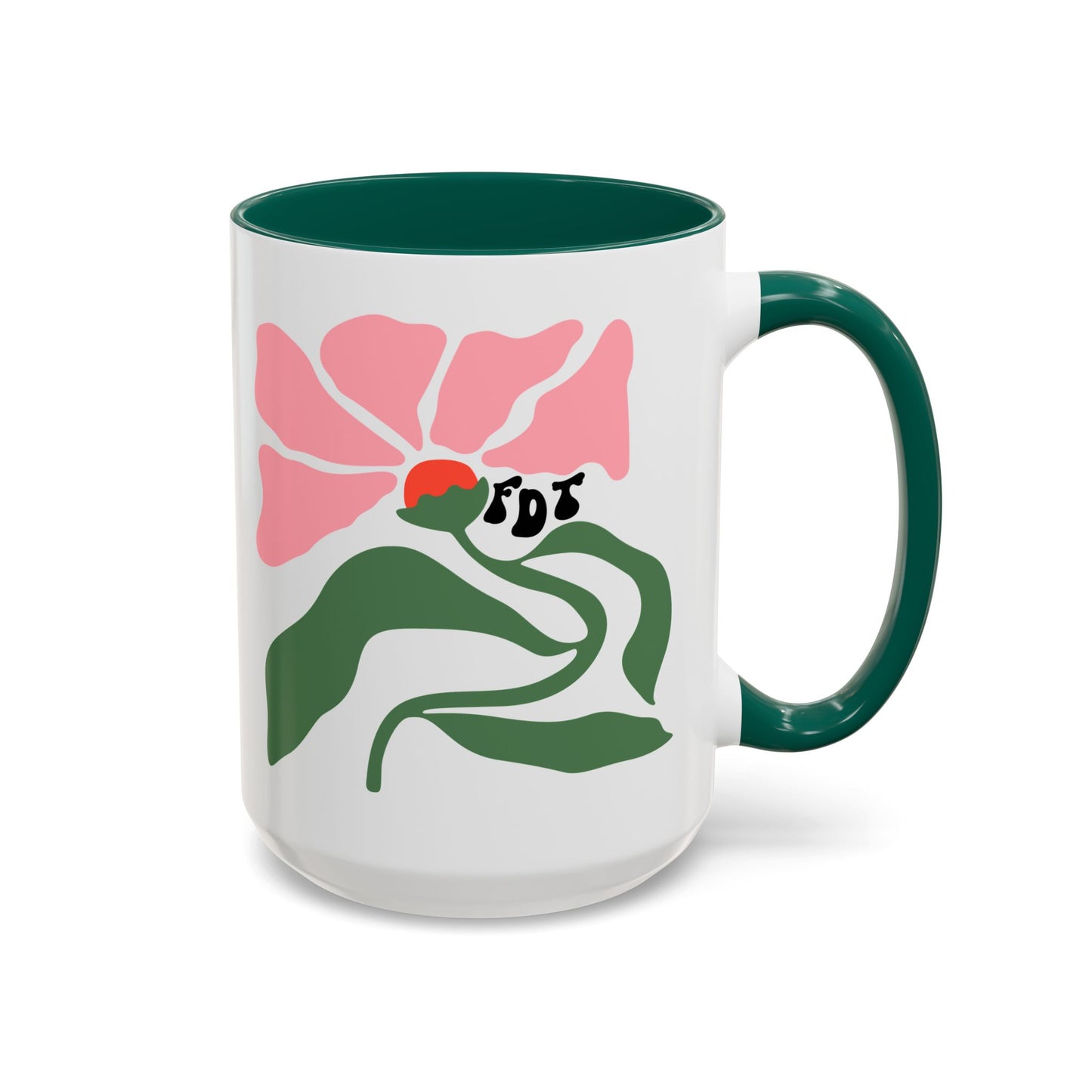 'FDT' Anti-Trump Pink Floral Ceramic Mug