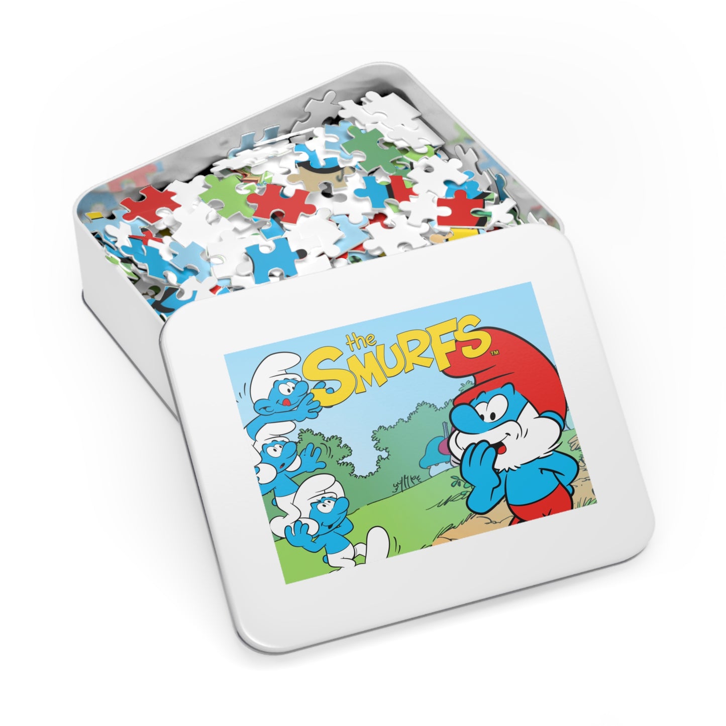 Smurfs Jigsaw Puzzle with Tin
