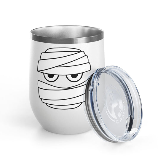 Wine Tumbler, 12oz - Spooky Mummy