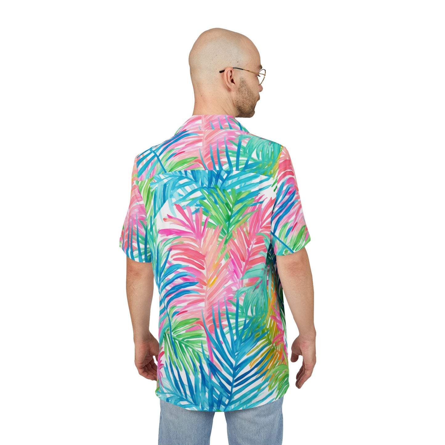 Tropical Palm Leaf Hawaiian Shirt