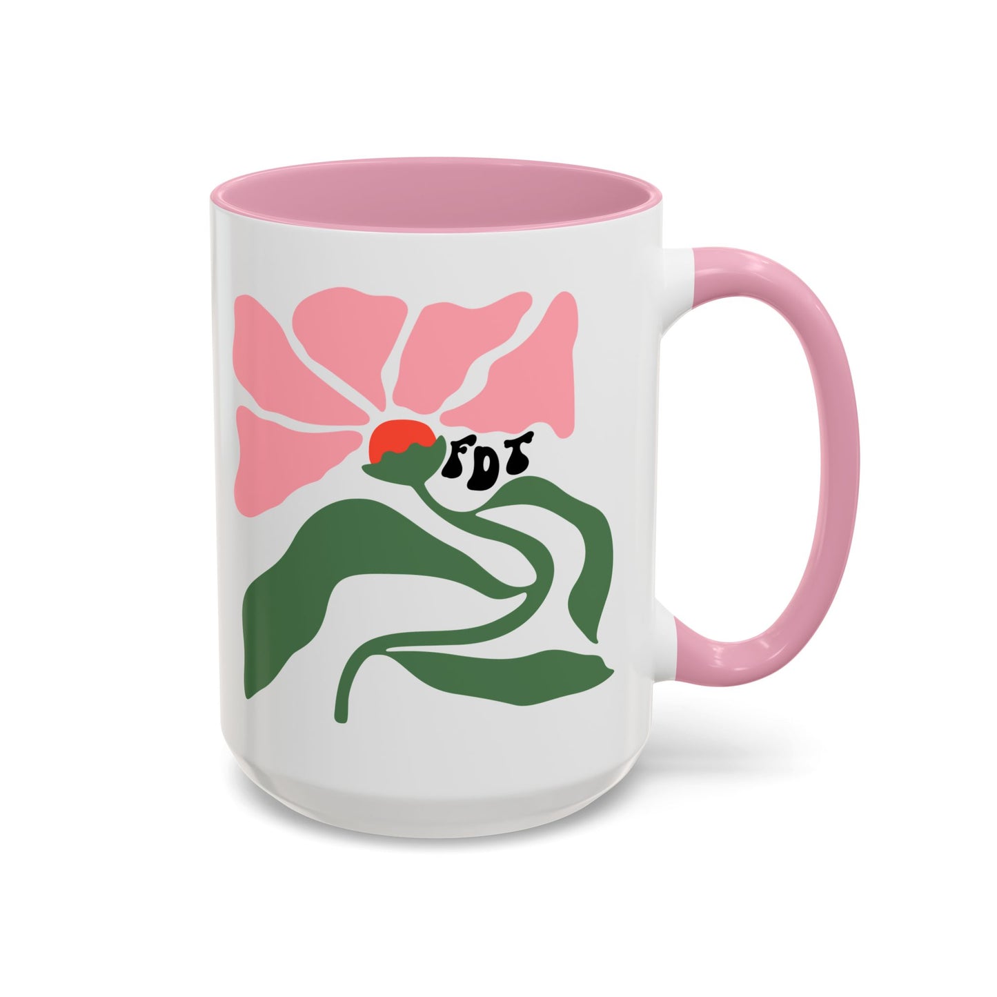 'FDT' Anti-Trump Pink Floral Ceramic Mug