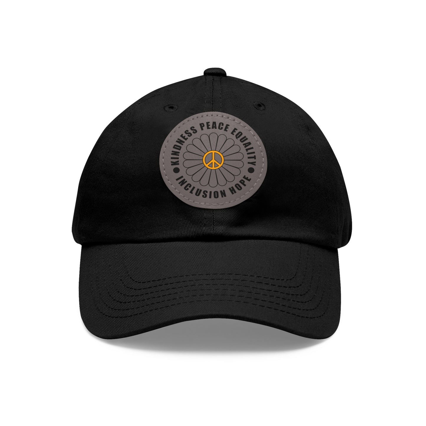 Kindness & Peace Cotton Hat - Grey Patch