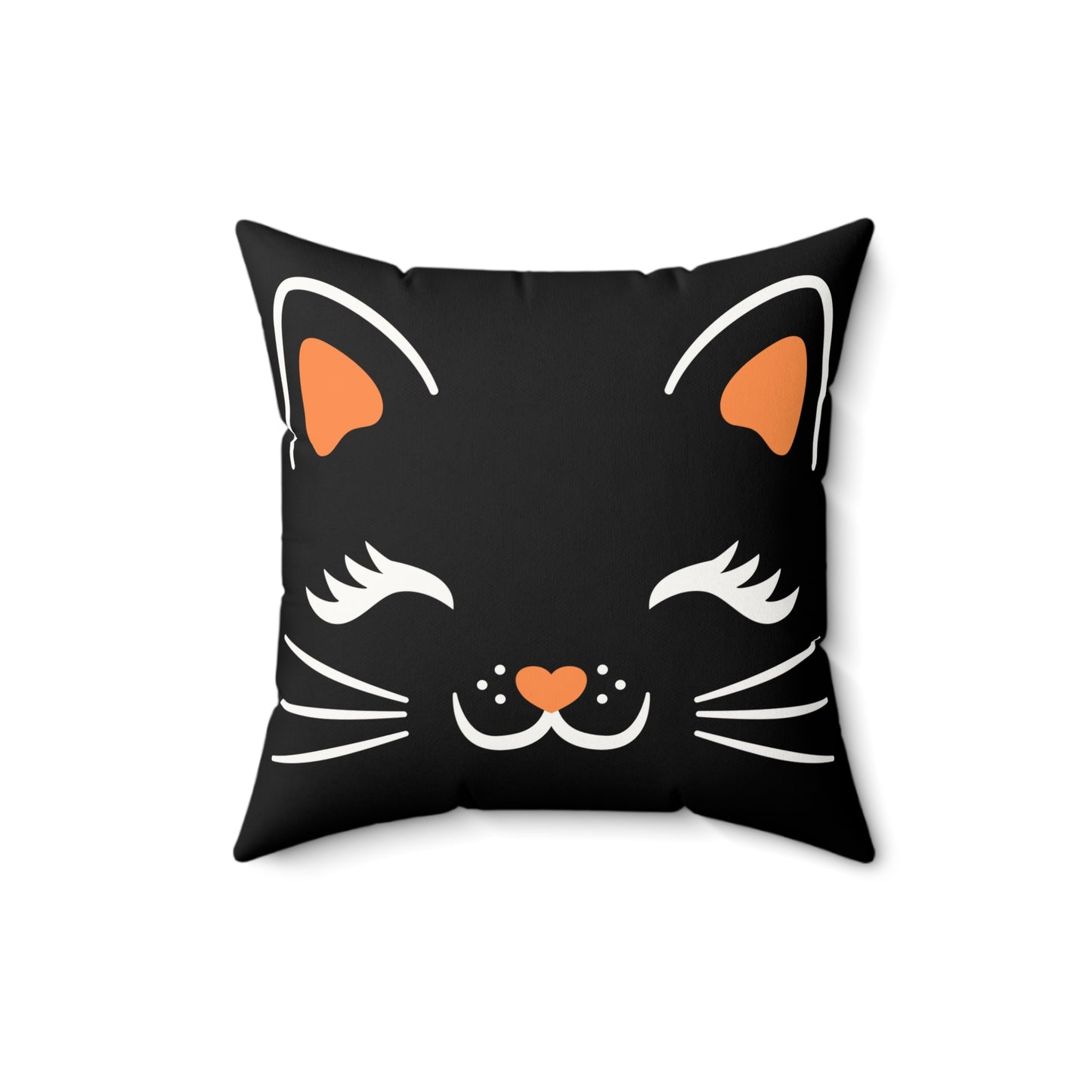 Halloween Pillow with Insert - Black Cat