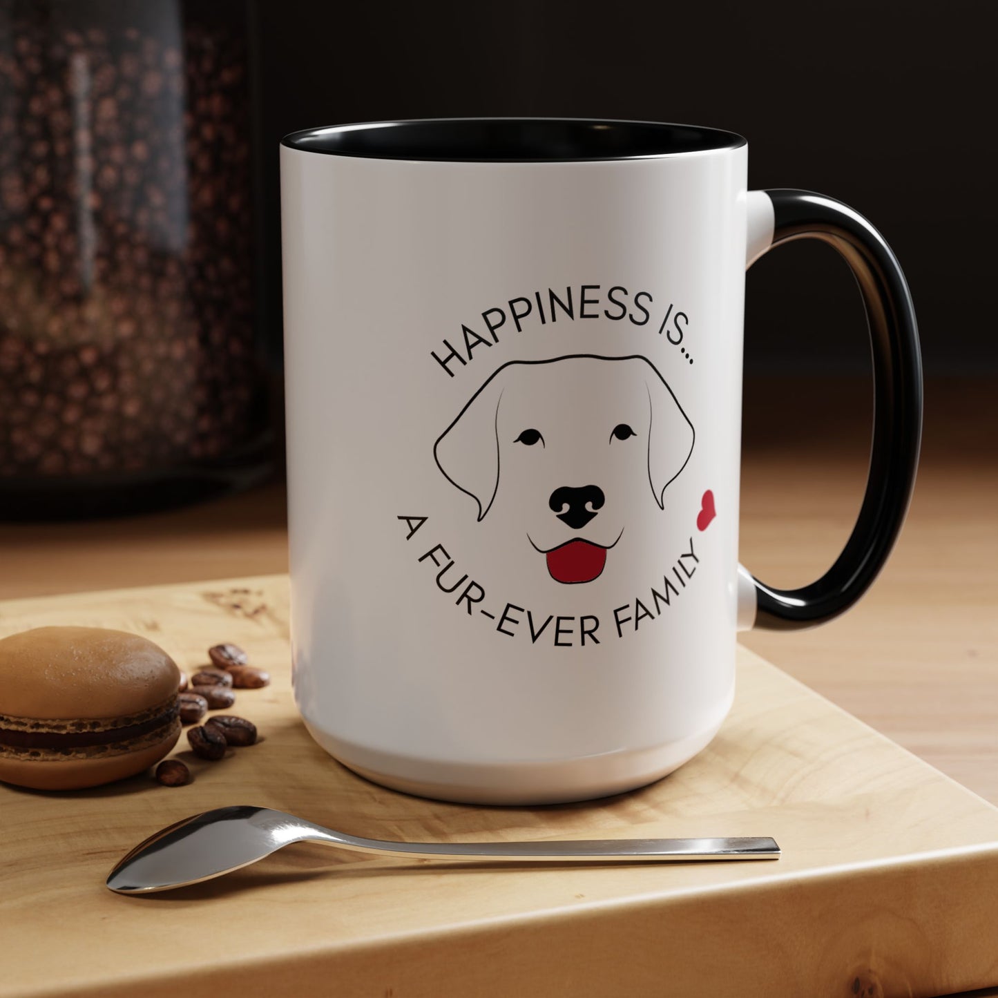Happiness is a Fur-Ever Family 15oz Coffee Mug