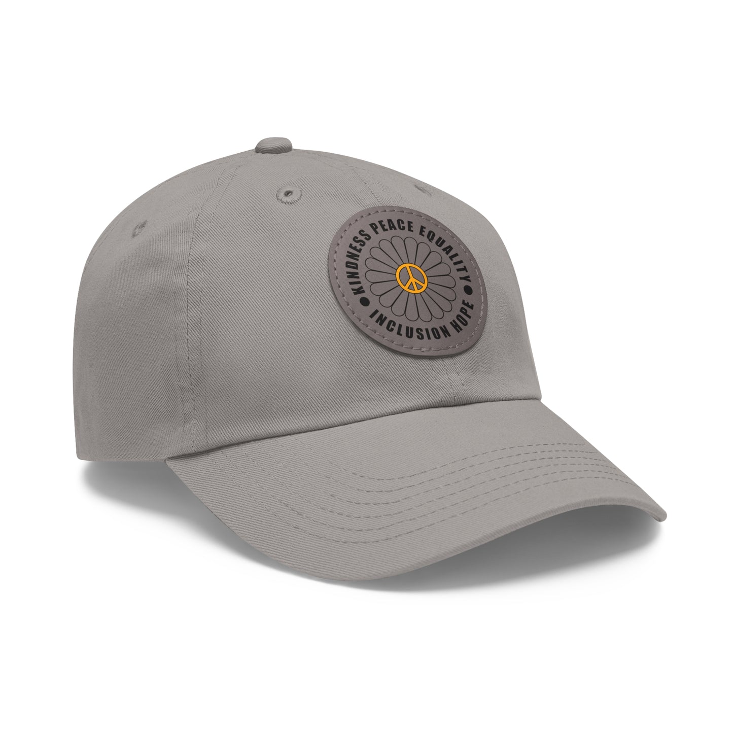 Kindness & Peace Cotton Hat - Grey Patch