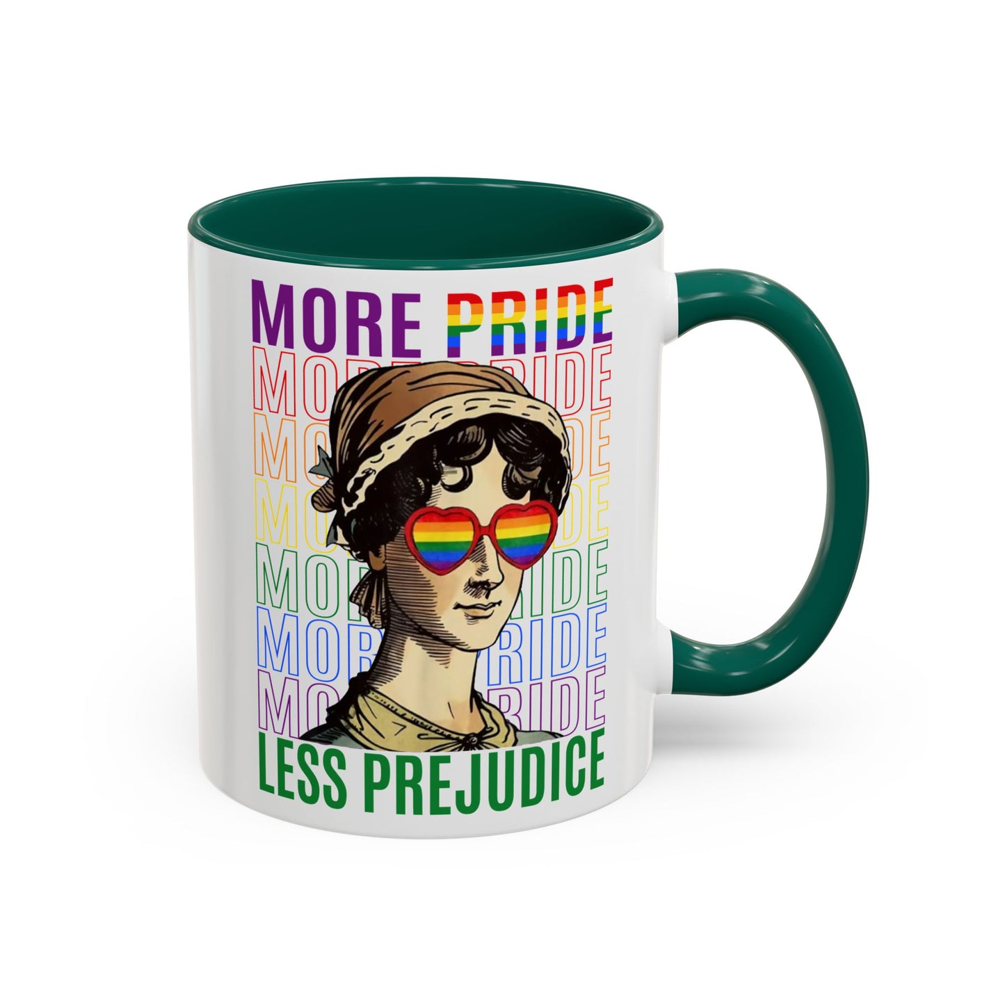 Color Accent Ceramic Mug - Jane Austen LGBTQ+