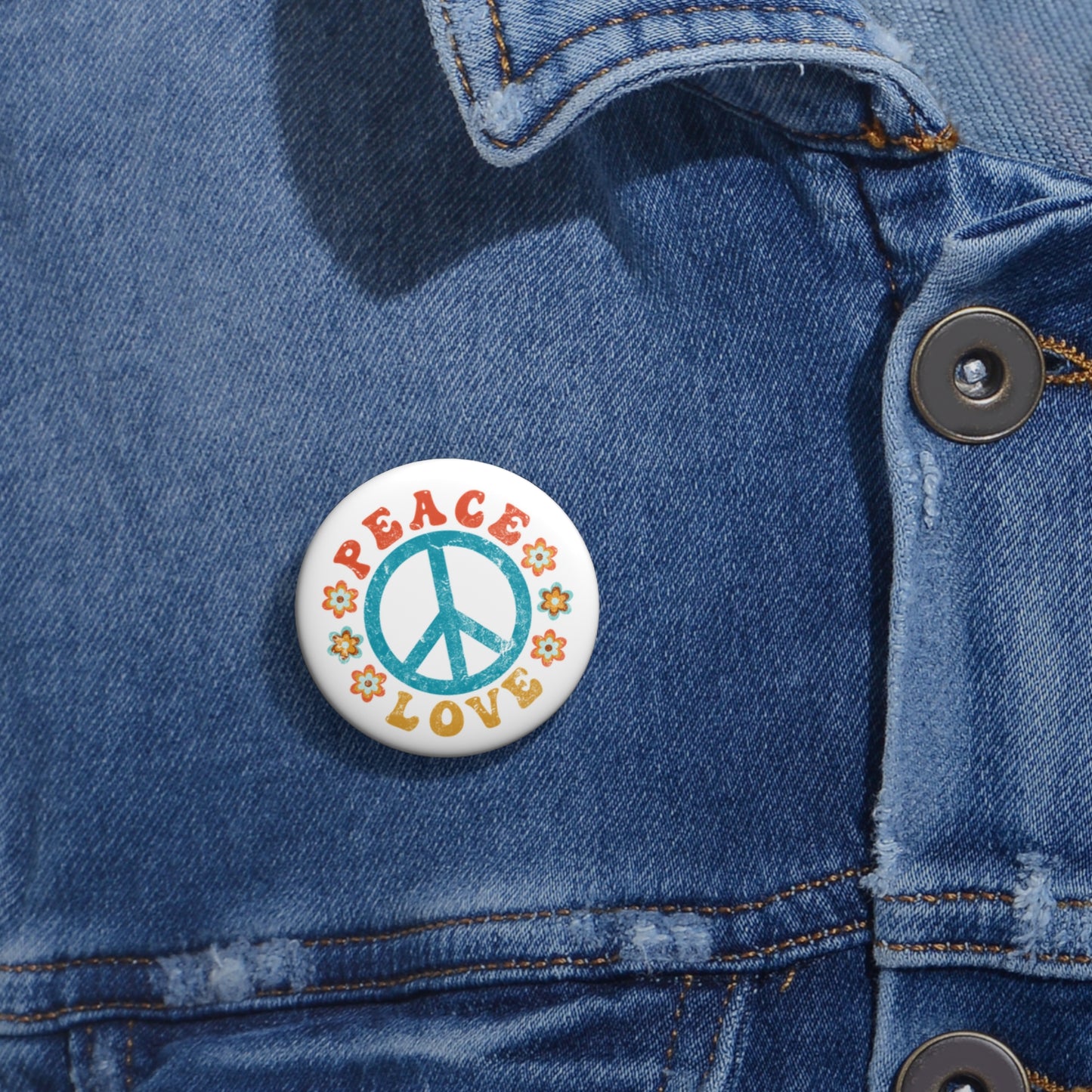 PEACE & LOVE Statement Pin