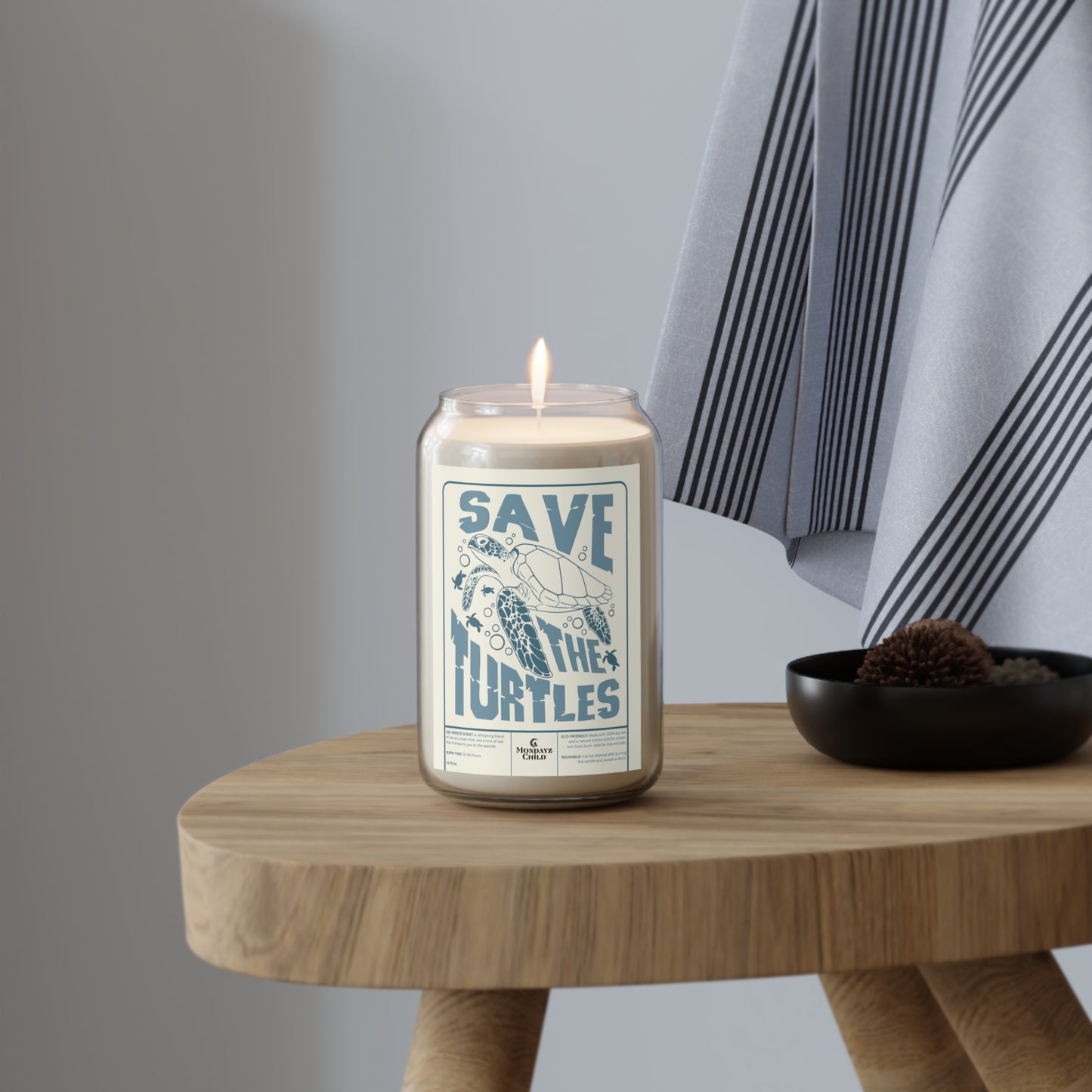Eco-Friendly Scented Candle - 'Save the Turtles'