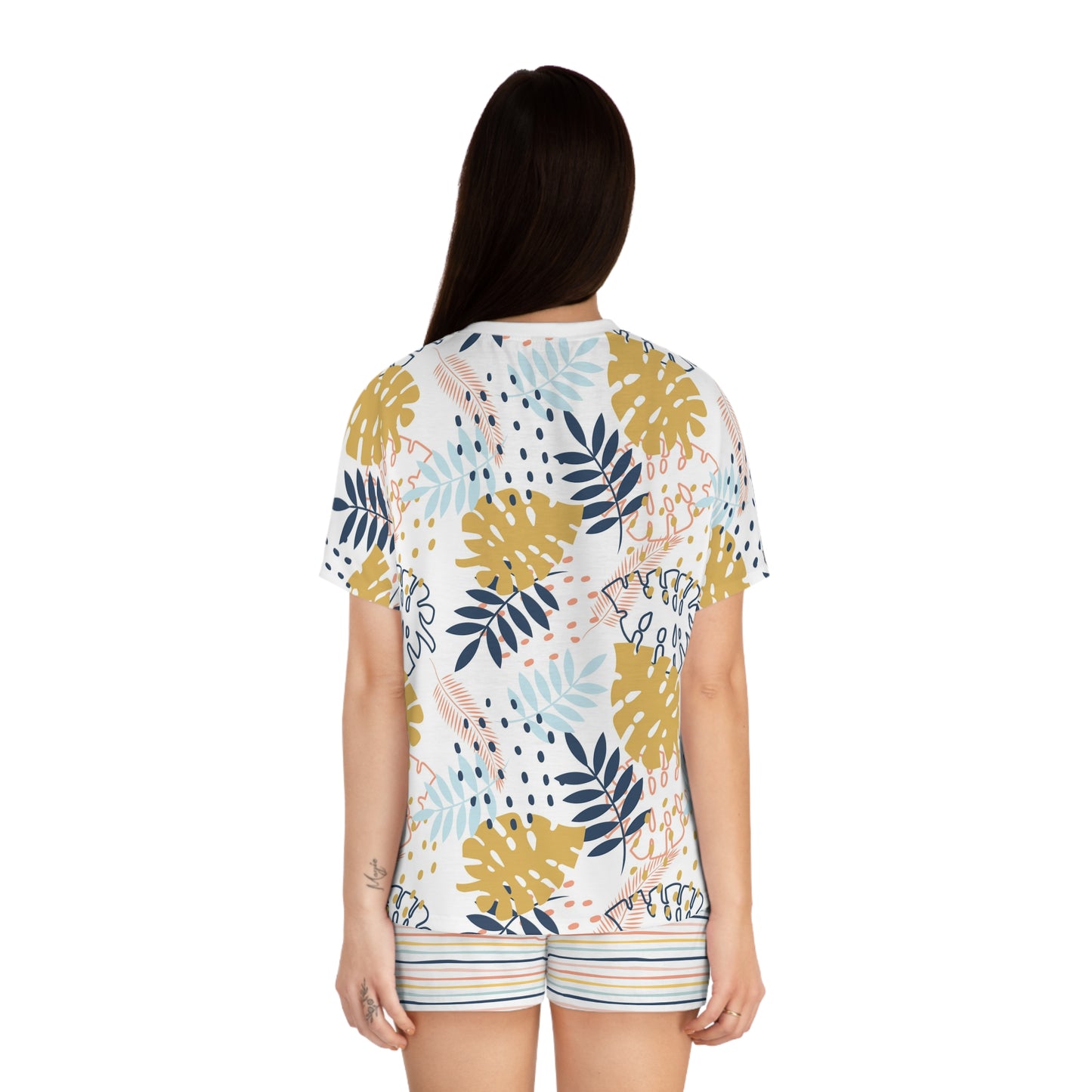 Tropical Floral Women's Short Pajama Set