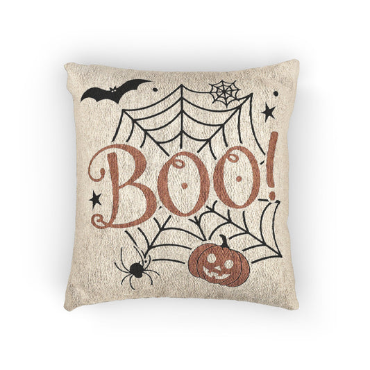 Halloween Woven Pillow - Boo!