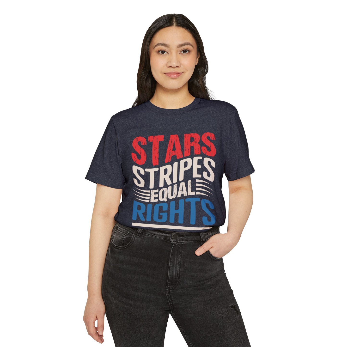 Stars-Stripes-Equal Rights Organic Unisex Tee