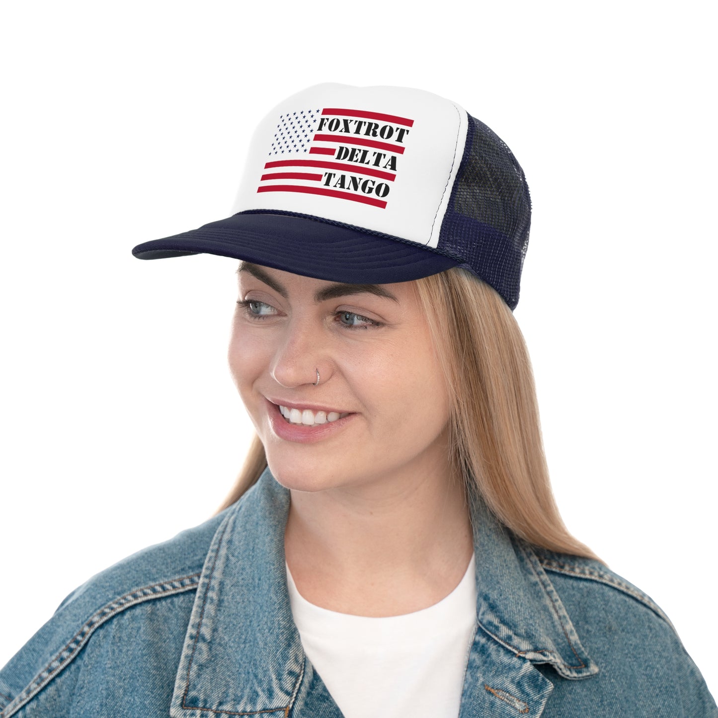 “FOXTROT DELTA TANGO” Anti-Trump Snap-Back Trucker Cap