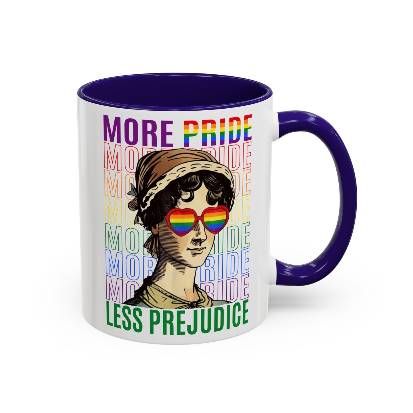 Color Accent Ceramic Mug - Jane Austen LGBTQ+