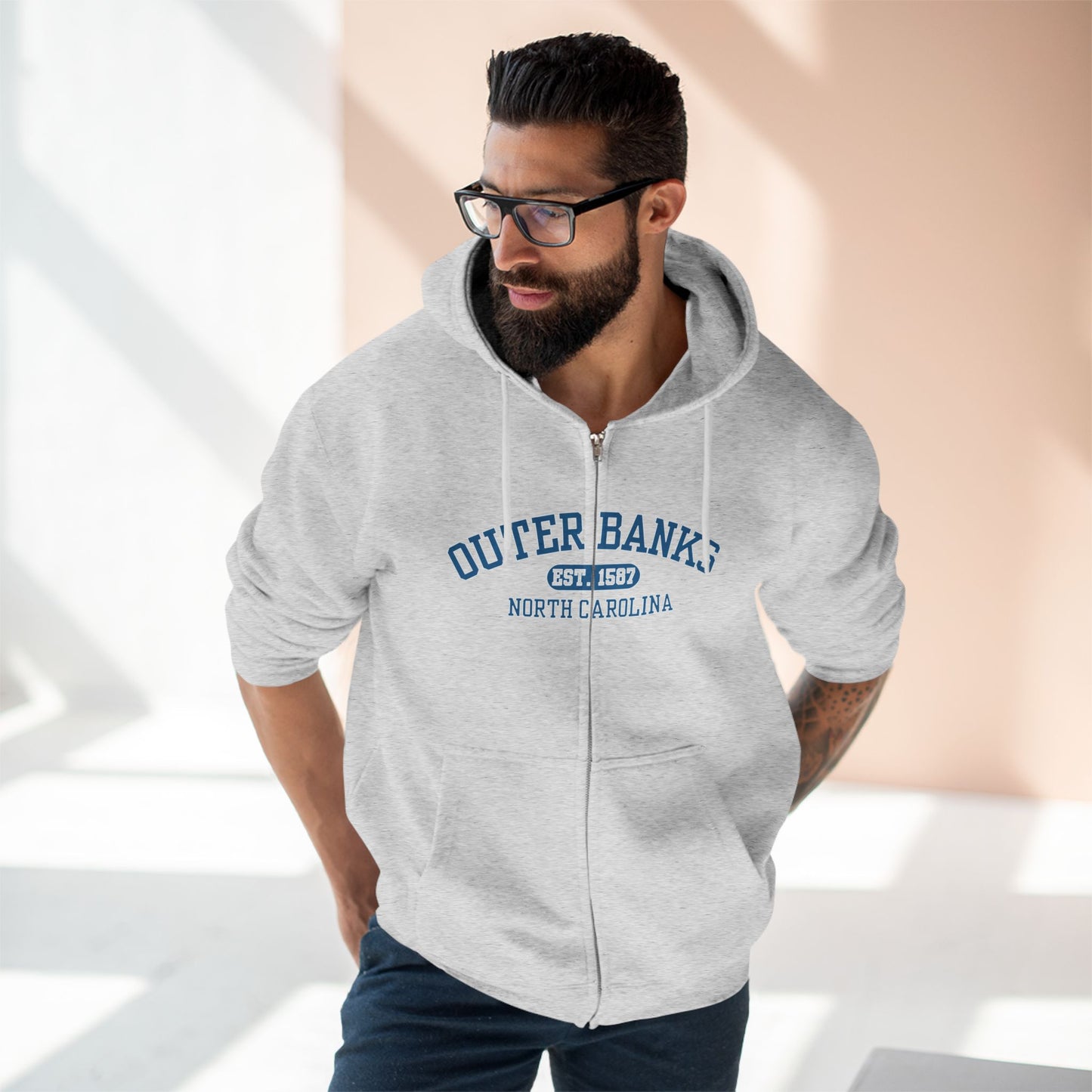 Unisex Zip Hoodie - Outer Banks Est. 1967