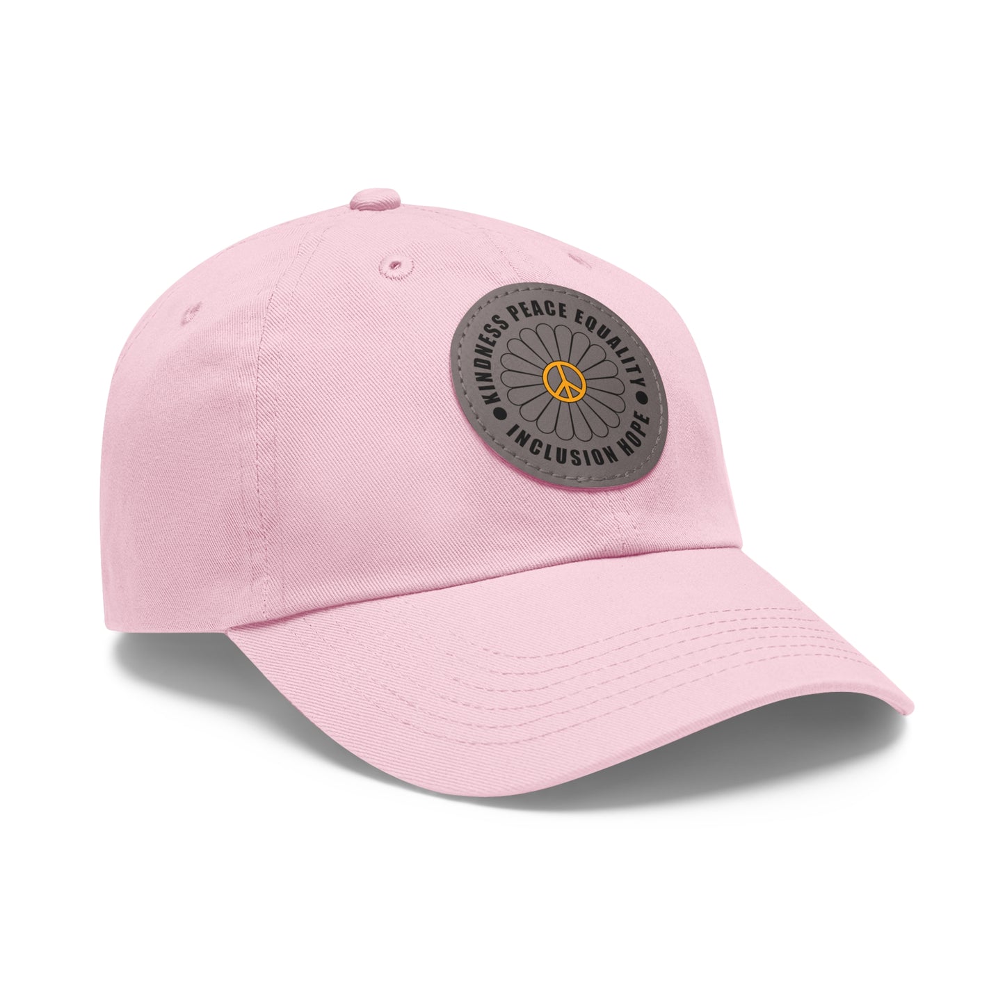 Kindness & Peace Cotton Hat - Grey Patch