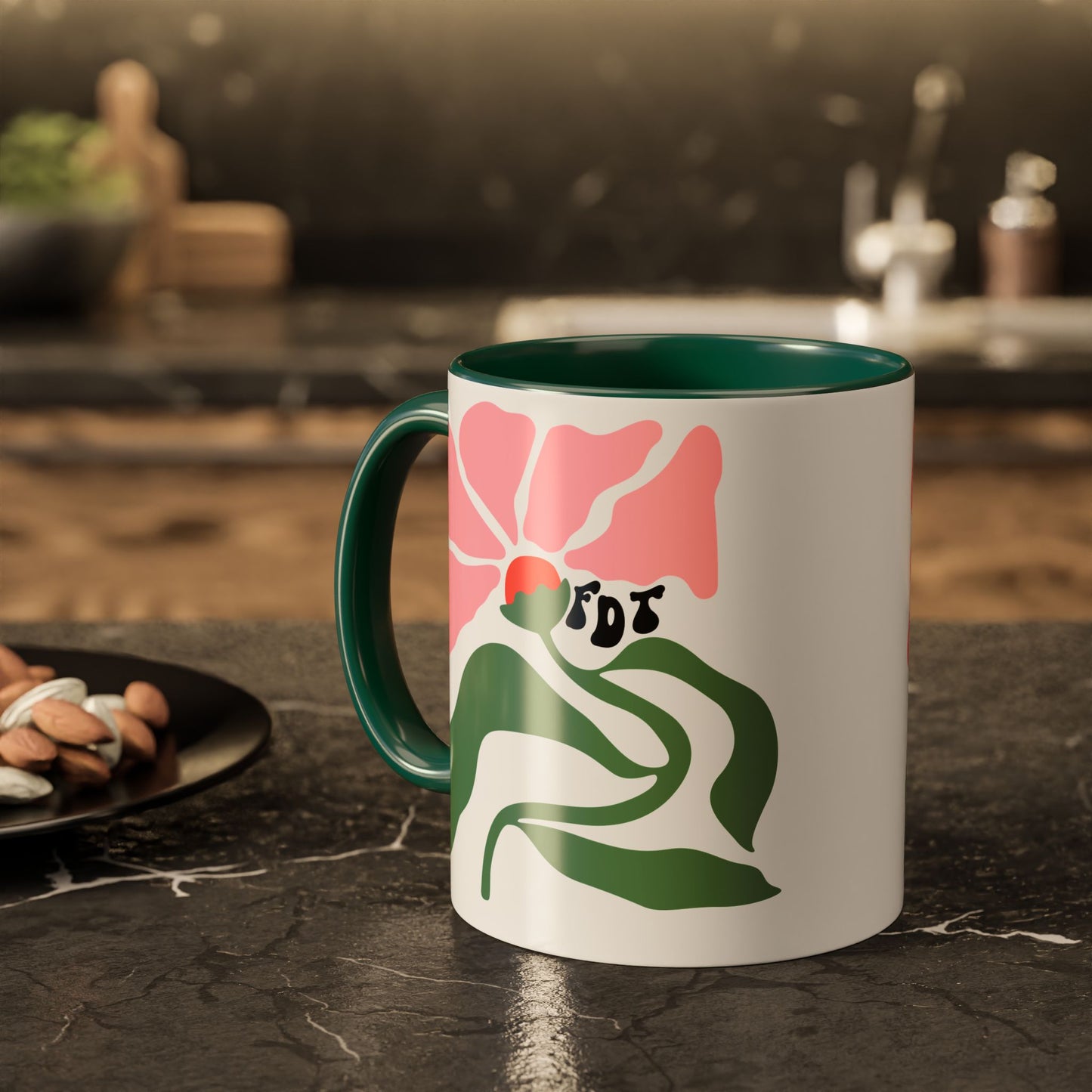 'FDT' Anti-Trump Pink Floral Ceramic Mug