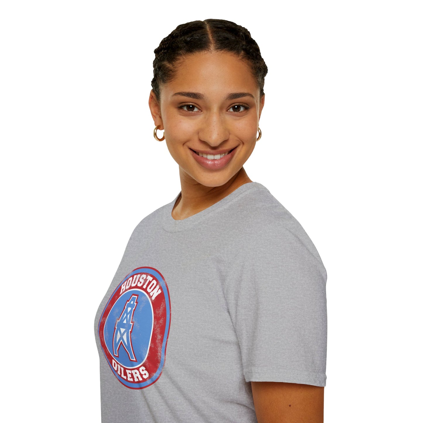 Houston Oilers Distressed Emblem Unisex T-Shirt | Up to 5X