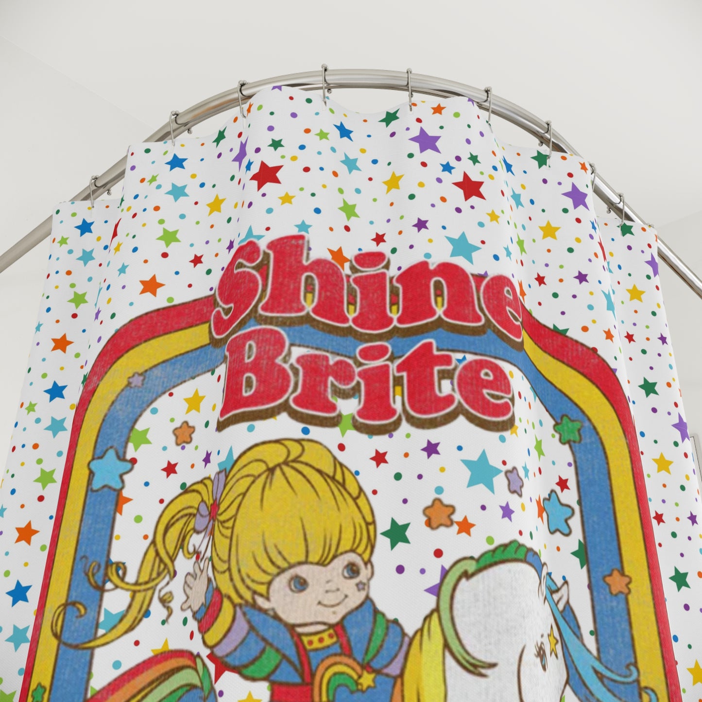 Shower Curtain - Retro Rainbow Brite