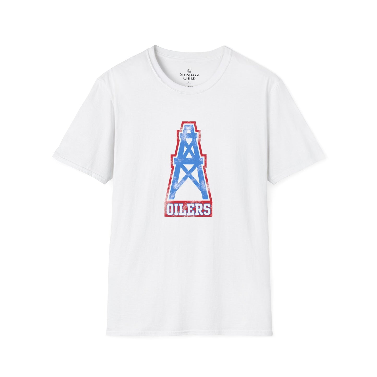 Unisex Tee - Houston Oilers Distressed Oil Derrick