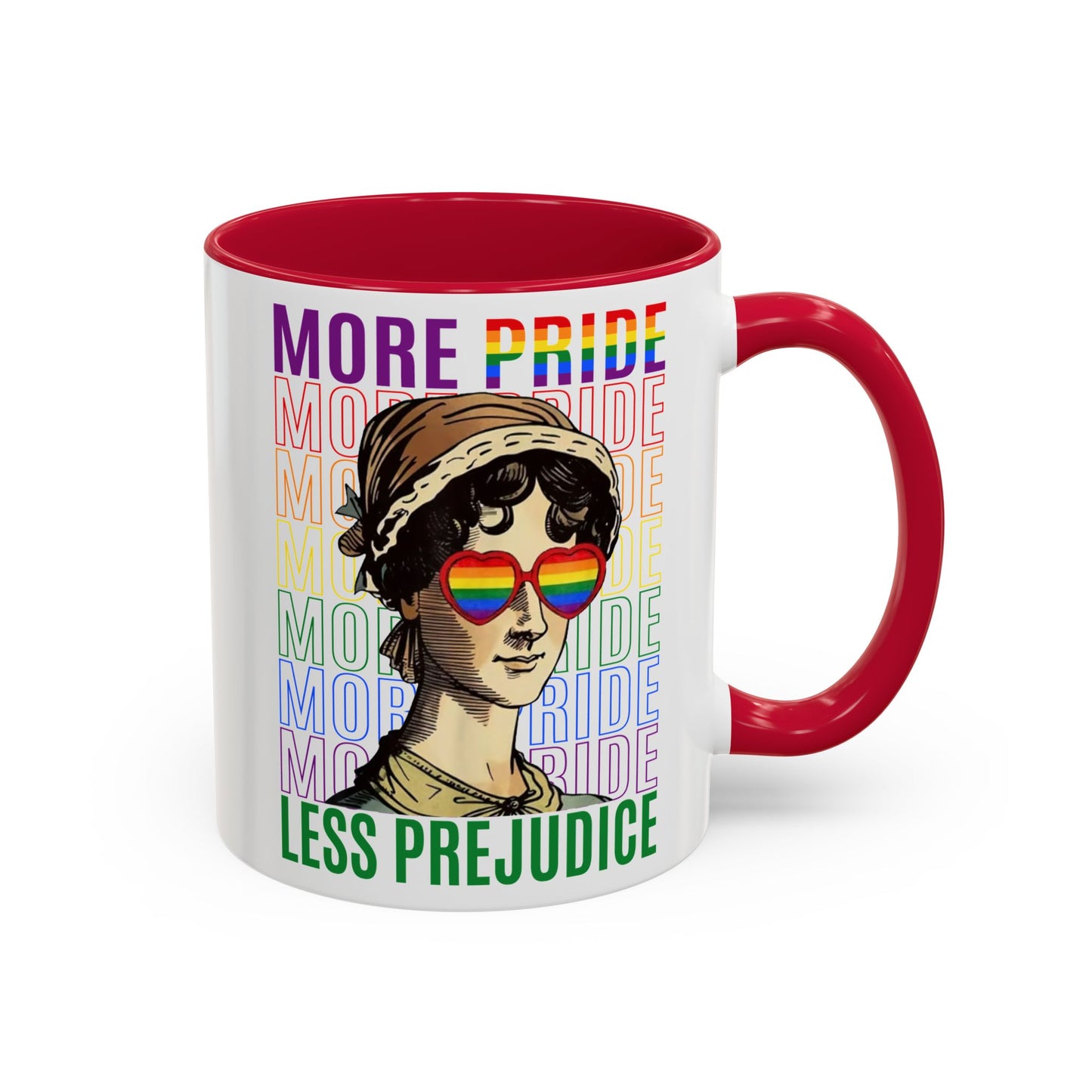 Color Accent Ceramic Mug - Jane Austen LGBTQ+