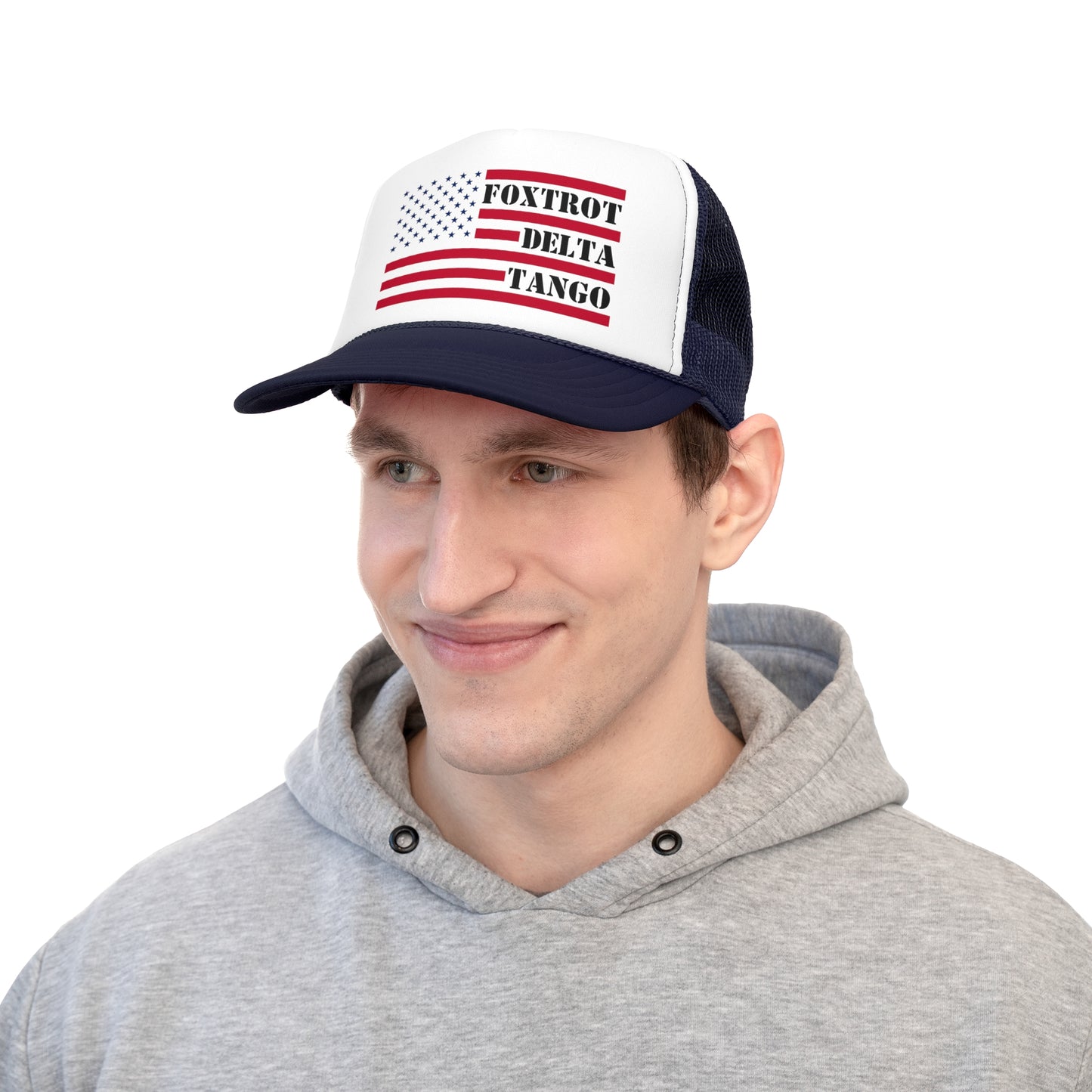 “FOXTROT DELTA TANGO” Anti-Trump Snap-Back Trucker Cap