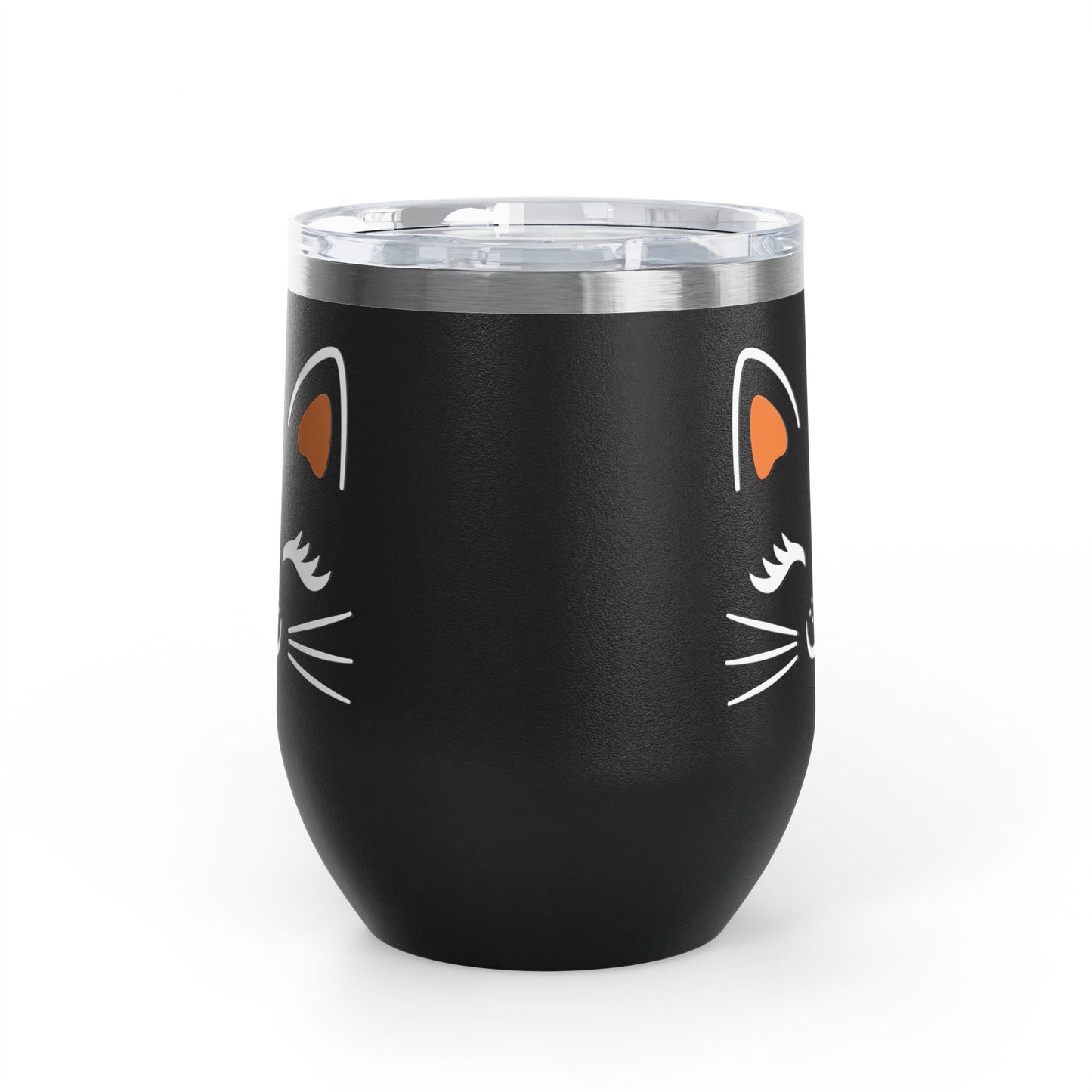 Wine Tumbler, 12oz - Black Cat