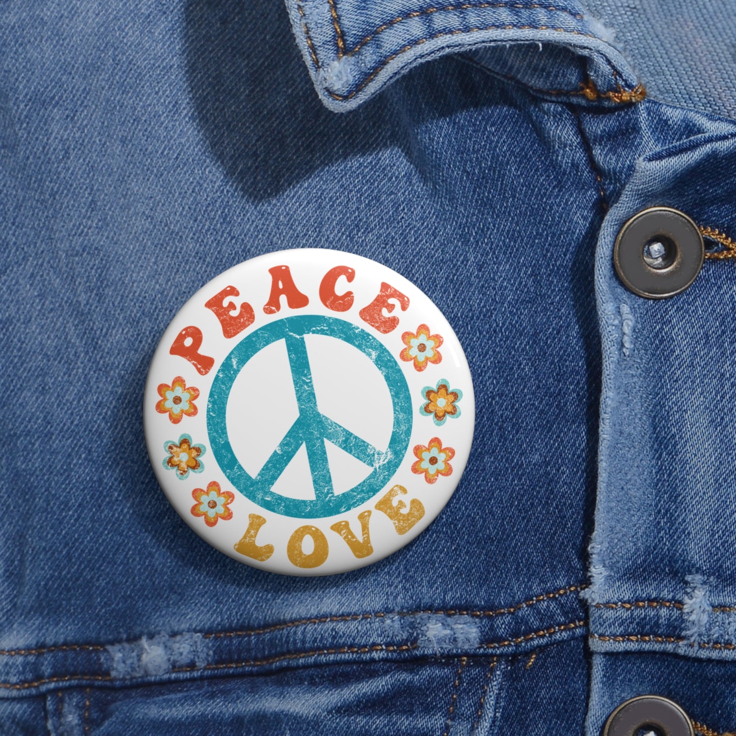 Peace & Love Pin Buttons