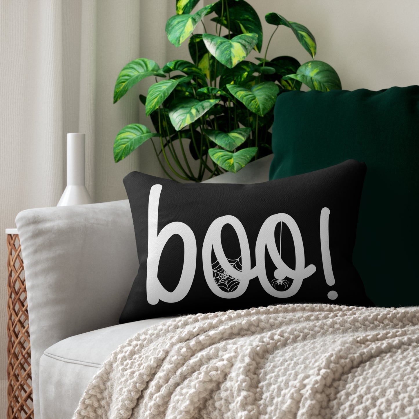Halloween Lumbar Pillow - Boo!