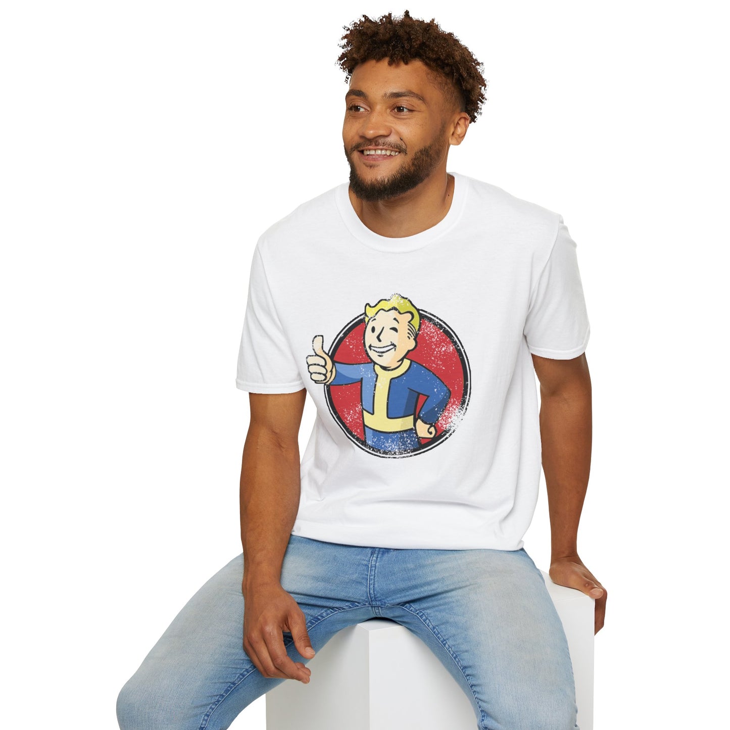 Fallout Distressed Vault Boy Unisex T-Shirt - up to 5X