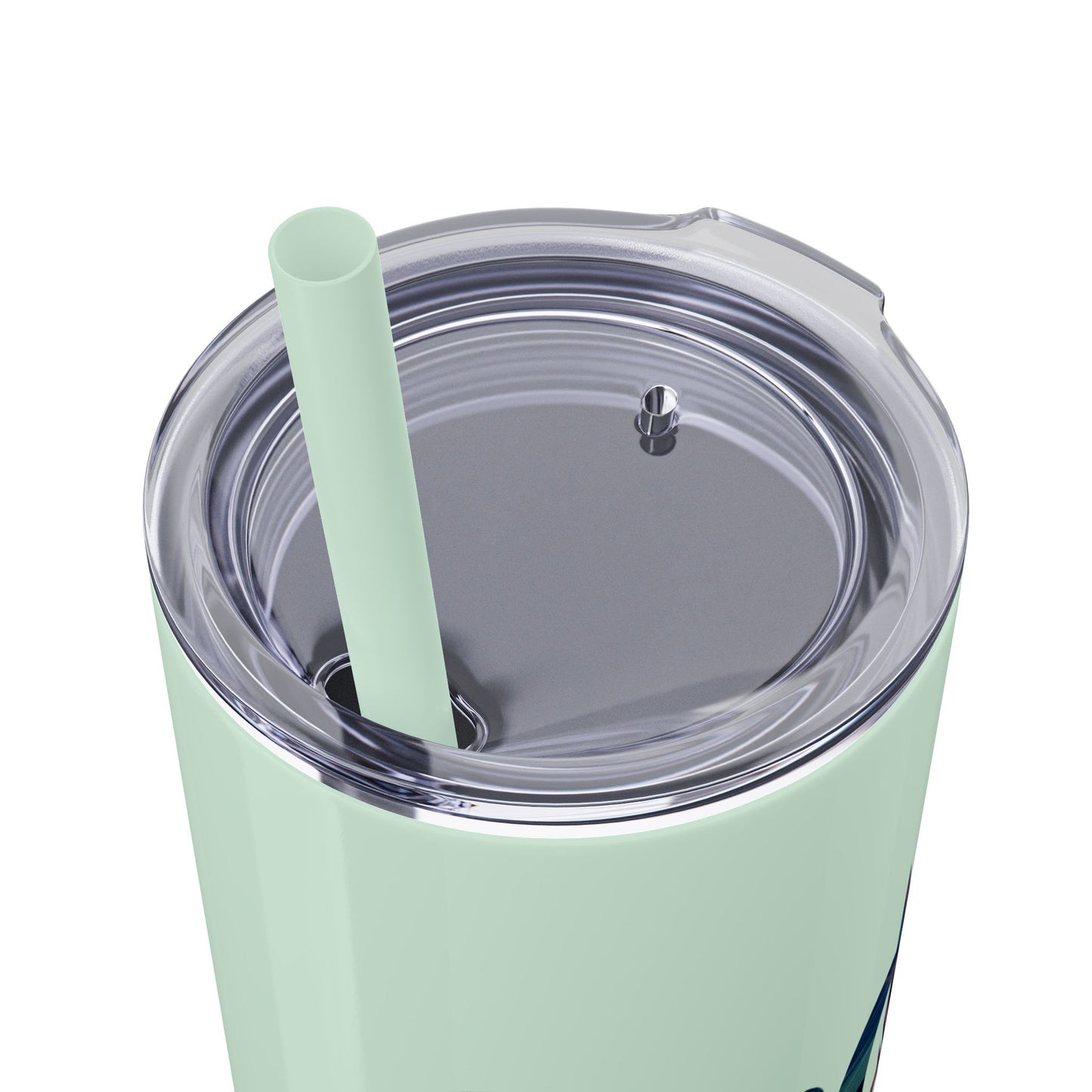 Seas the Day Skinny Tumbler with Straw - 20oz Travel Cup