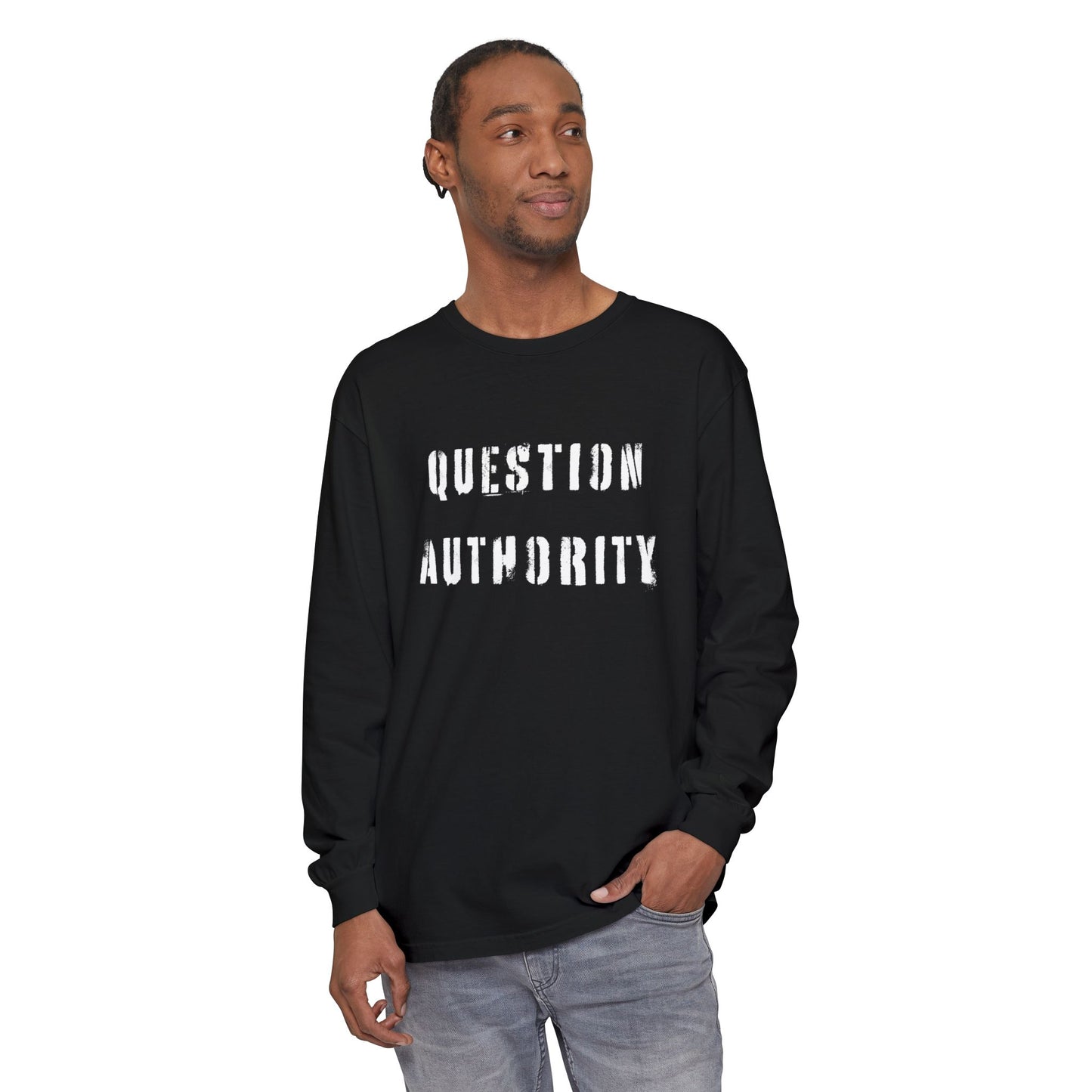 ‘Question Authority’ Unisex Long Sleeve Tee