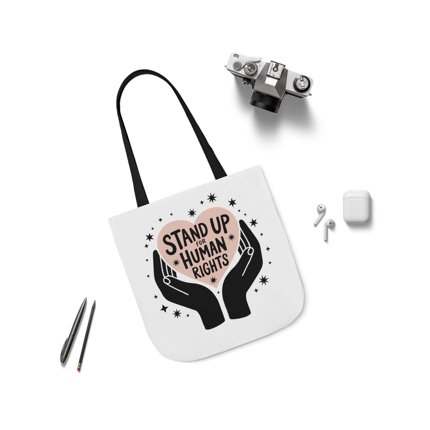 Canvas Tote, Colored Handles - Human Rights Eco-Friendly, 3 sizes
