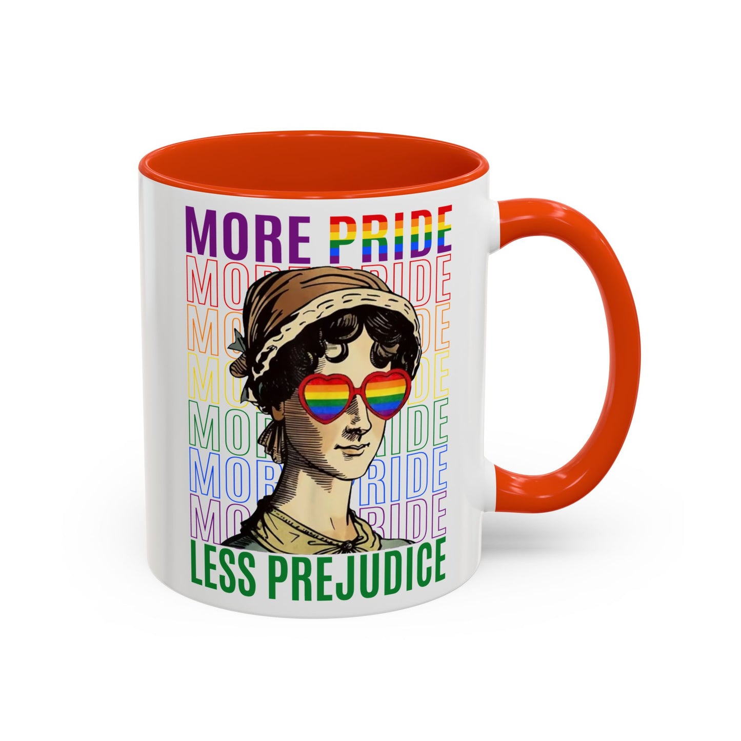 Color Accent Ceramic Mug - Jane Austen LGBTQ+
