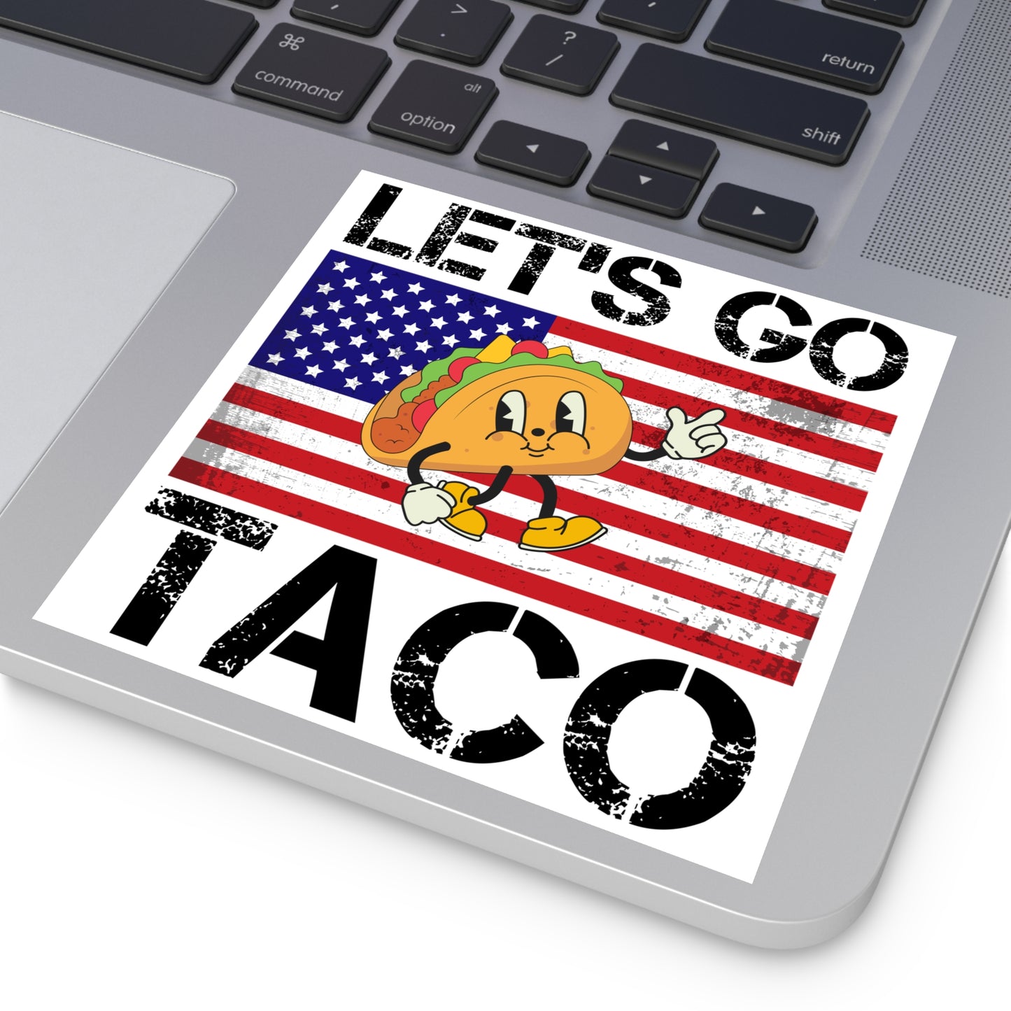 Let’s Go Taco Anti-Trump Square Stickers, Indoor/Outdoor