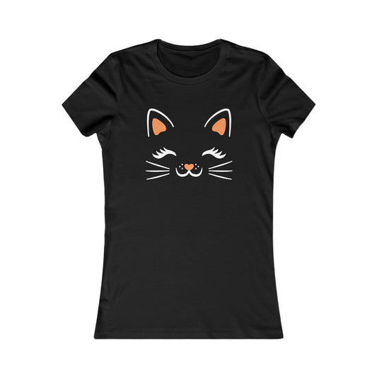 Women’s Fitted Tee - Black Cat