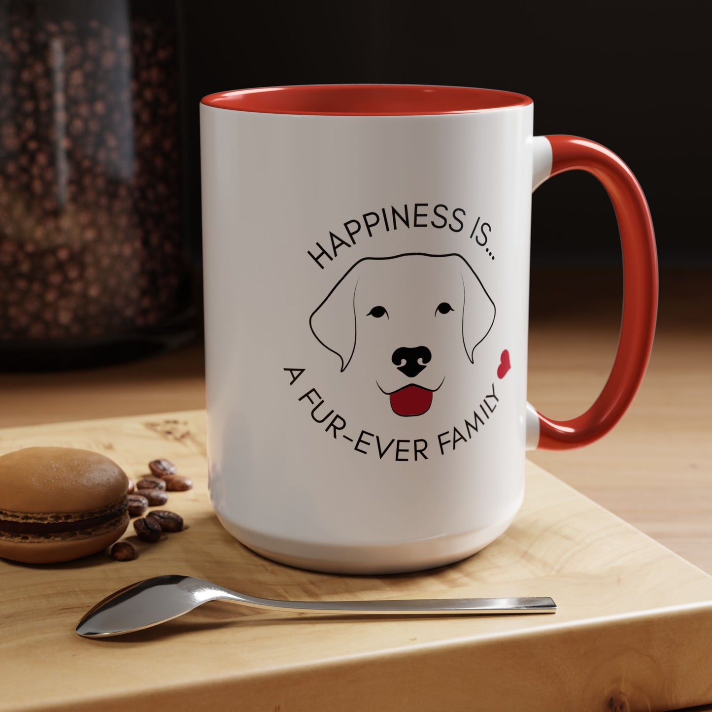 Happiness is a Fur-Ever Family 15oz Coffee Mug