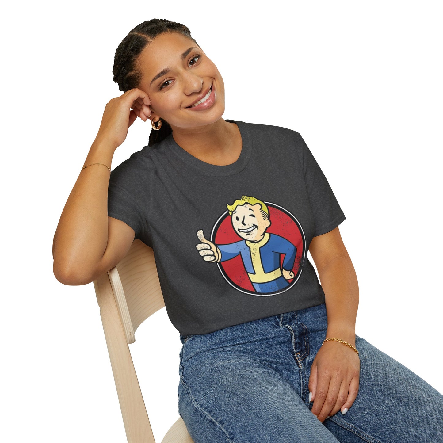Fallout Distressed Vault Boy Unisex T-Shirt - up to 5X