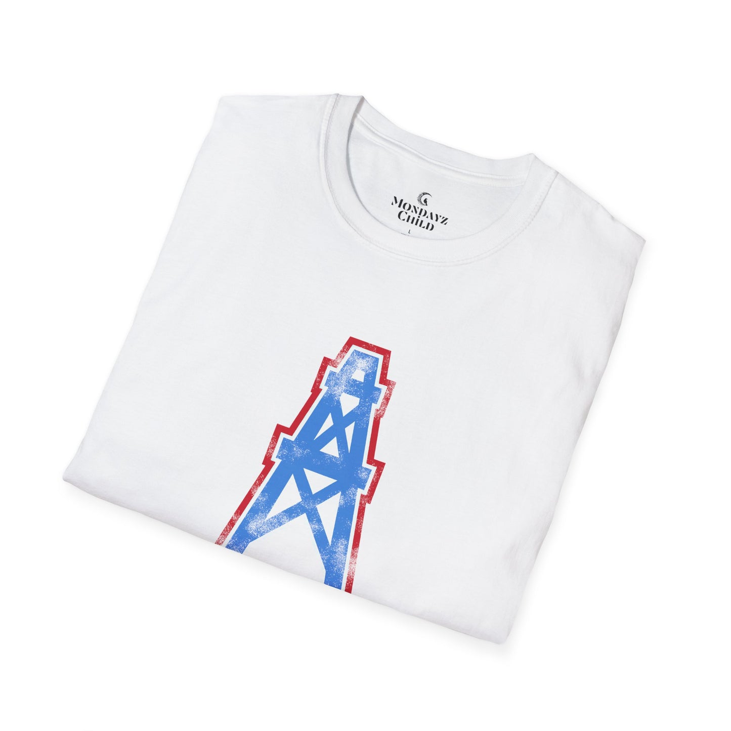 Houston Oilers Distressed Oil Derrick Unisex T-Shirt | Up to 5X
